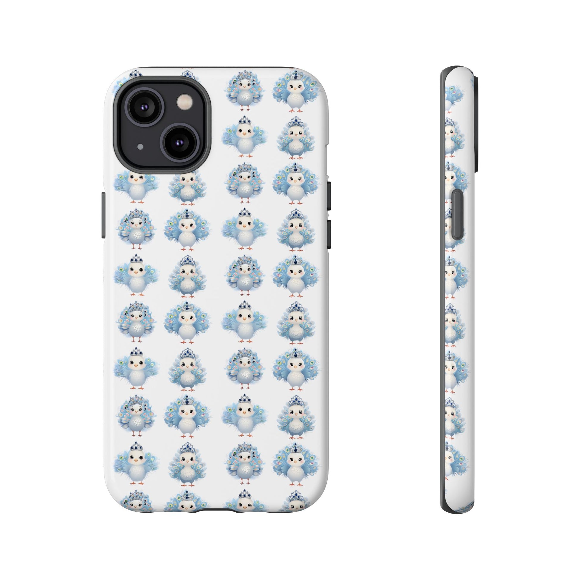 Tough Cases, Peacock Phone Covers, Animal Lover Gift, Cute Bird Accessories, Tiara Design, Protective Shell
