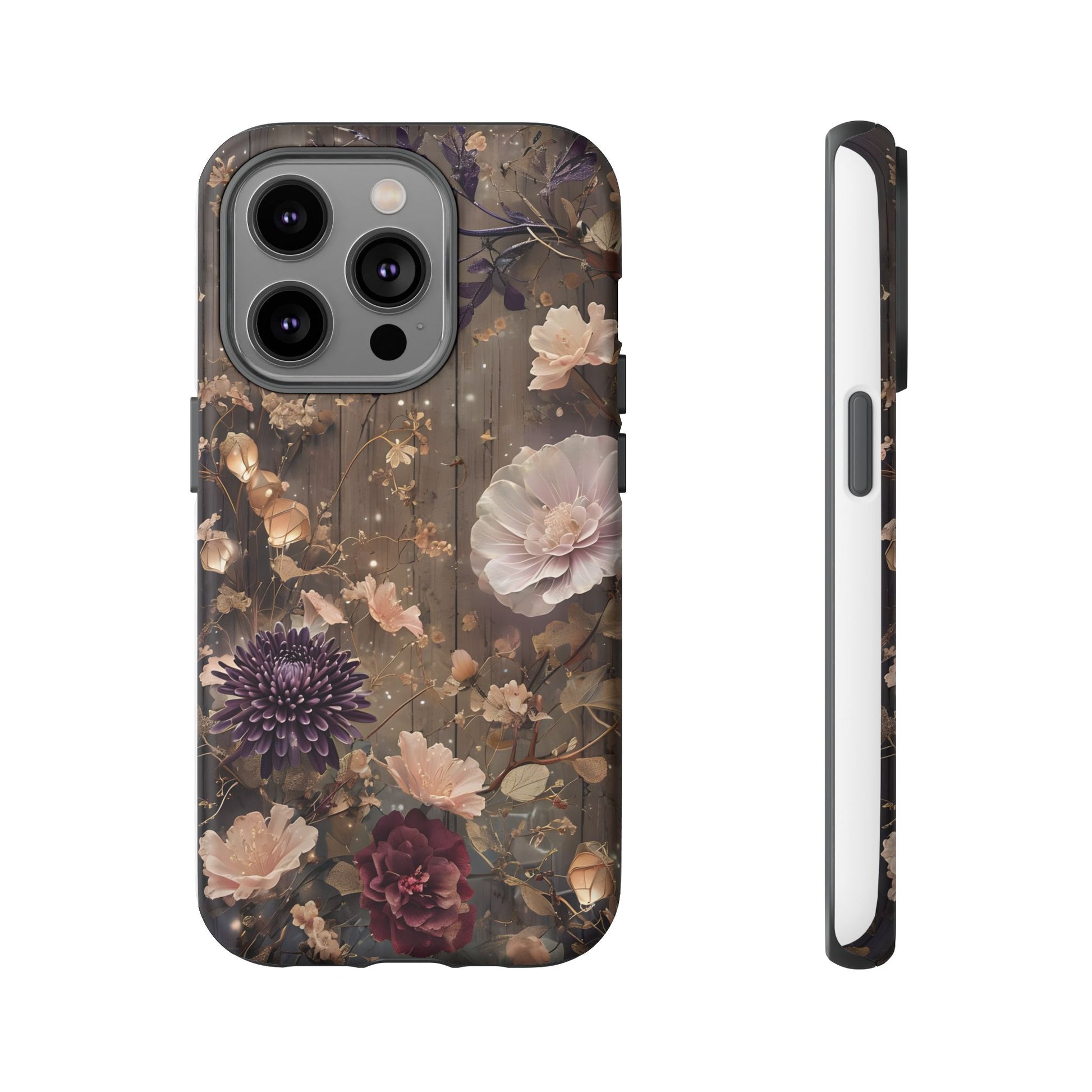 Tough Cases, Enchanting Floral Pattern - Floral Phone Case, Protective Phone Cover, Botanical Design, Flower Print, Tough Shell for Device