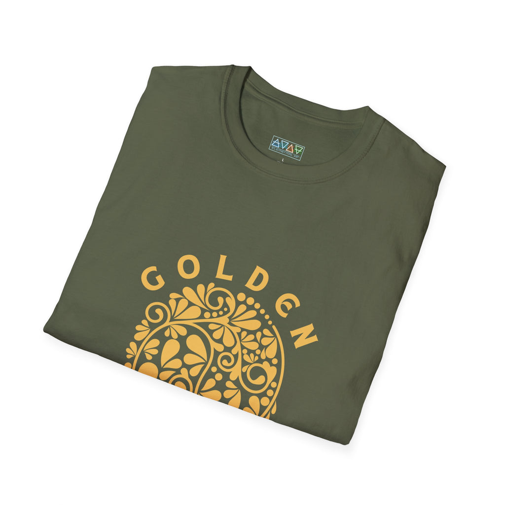 Golden Years Unisex Softstyle T-Shirt, Celebration Tee, Gifts for Retirement, Floral Design, Comfortable Apparel, Casual Wear