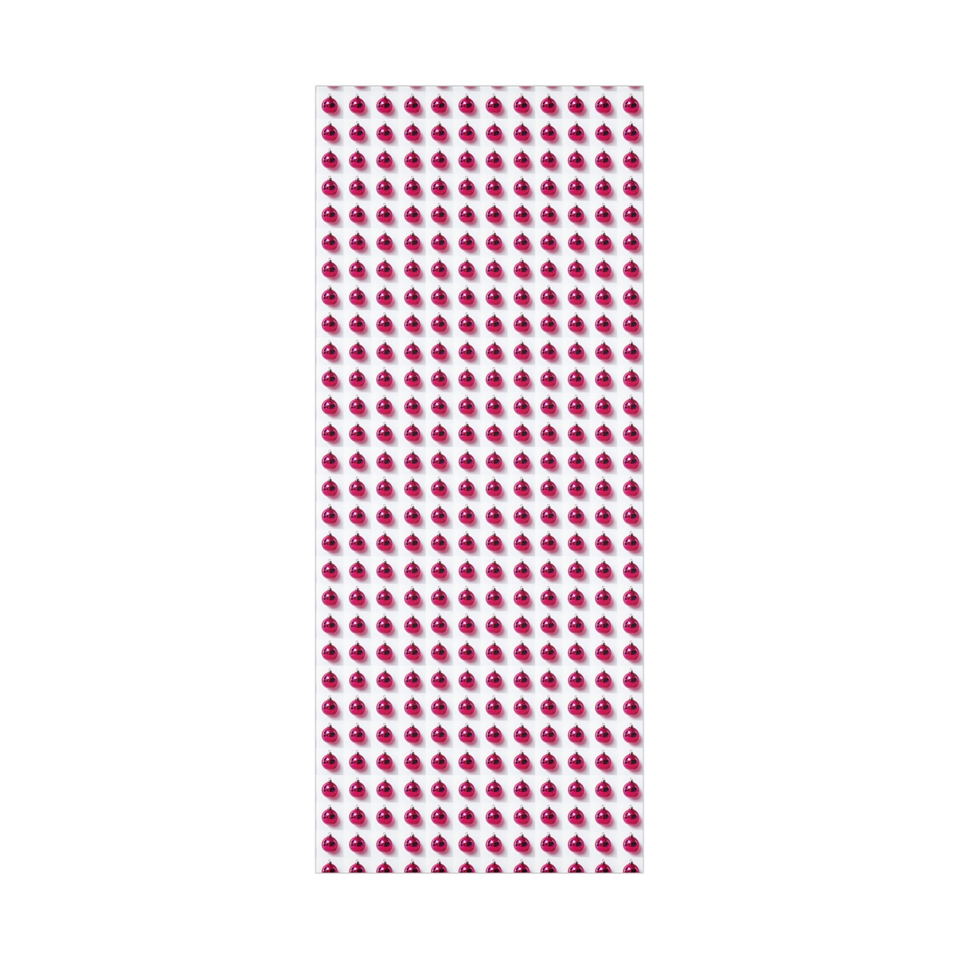 Wrapping Paper, Hot Pink Christmas Ornaments On White Background - Gift Wrap Rolls, Eco-Friendly Gift Wrap, Holiday