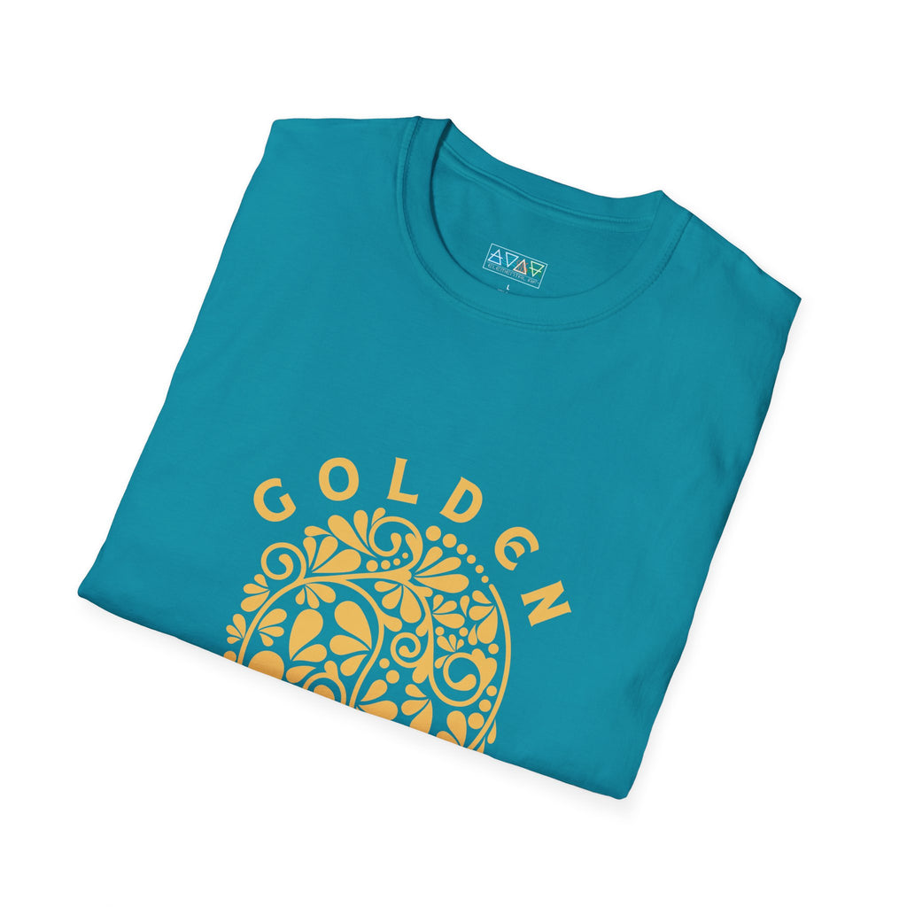 Golden Years Unisex Softstyle T-Shirt, Celebration Tee, Gifts for Retirement, Floral Design, Comfortable Apparel, Casual Wear