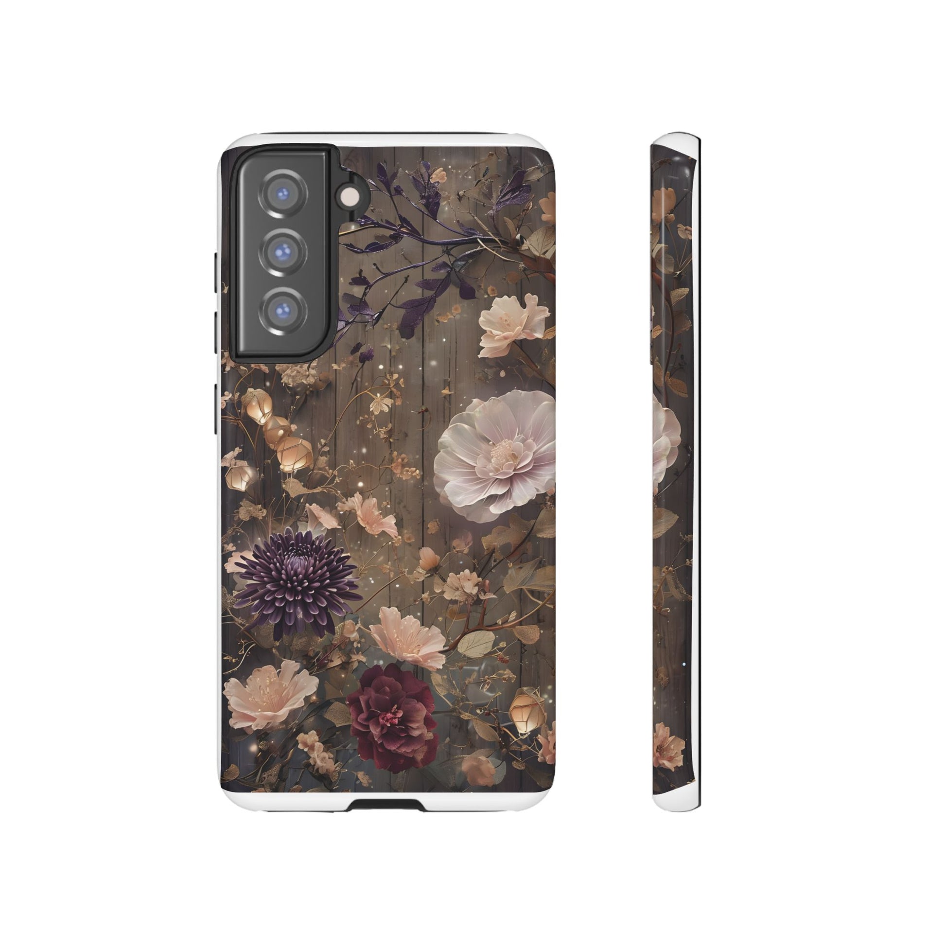 Tough Cases, Enchanting Floral Pattern - Floral Phone Case, Protective Phone Cover, Botanical Design, Flower Print, Tough Shell for Device