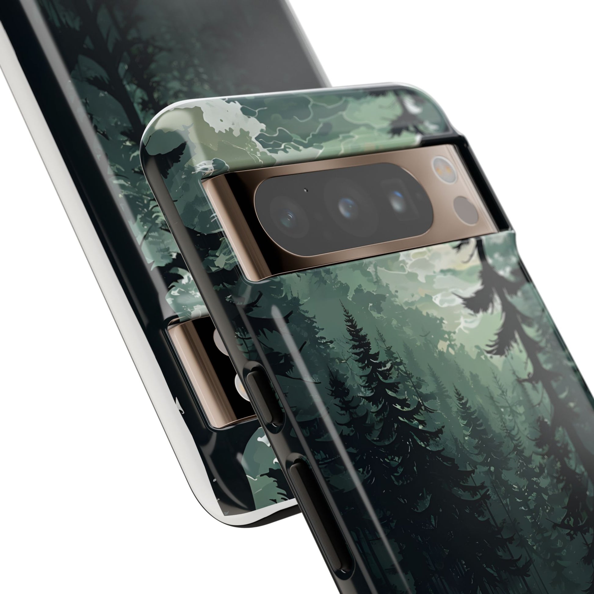 Phone Case, Serene Forest Landscape Digital Illustration Phone Case Cover, Tough Protective Cover, Unique Gift, Trendy