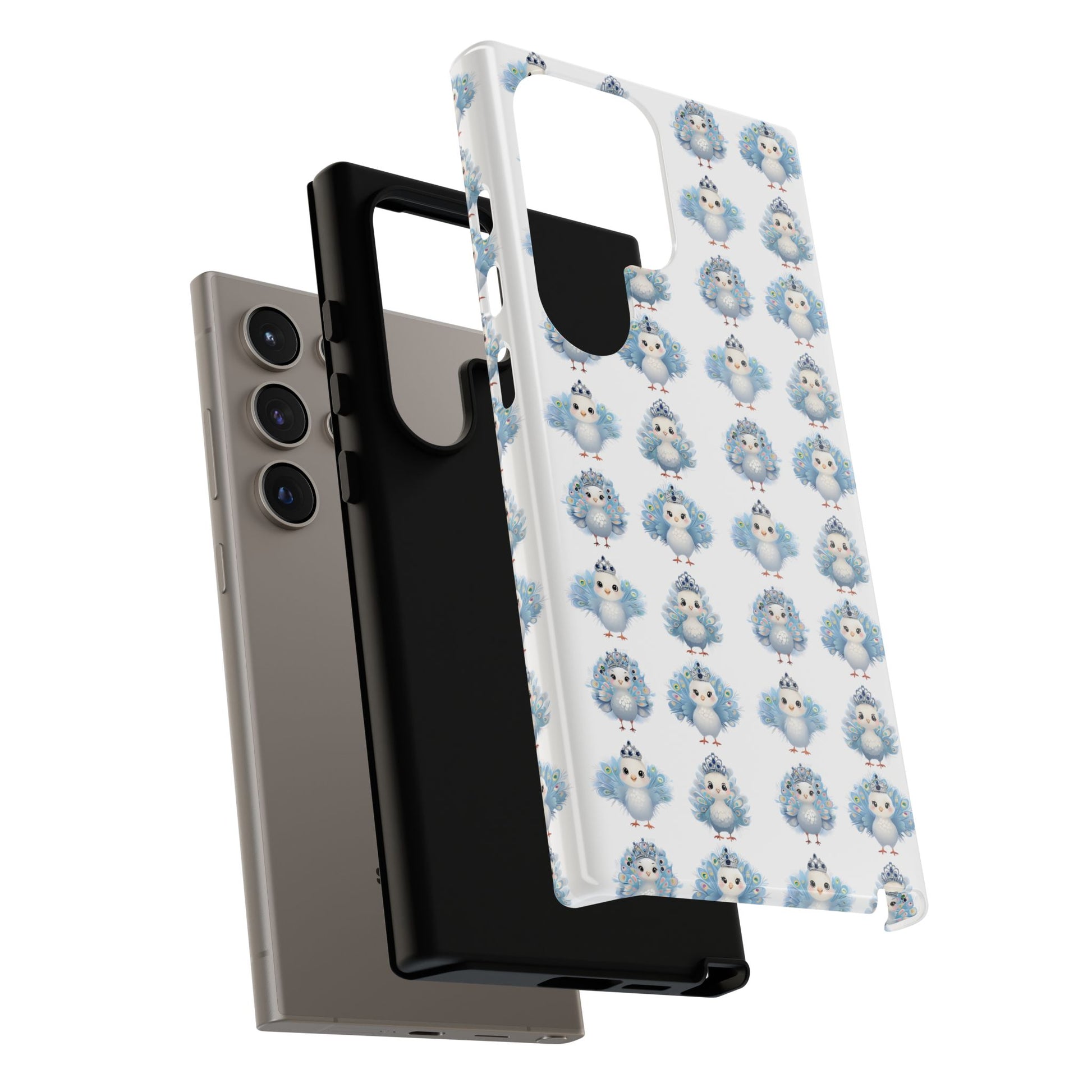 Tough Cases, Peacock Phone Covers, Animal Lover Gift, Cute Bird Accessories, Tiara Design, Protective Shell
