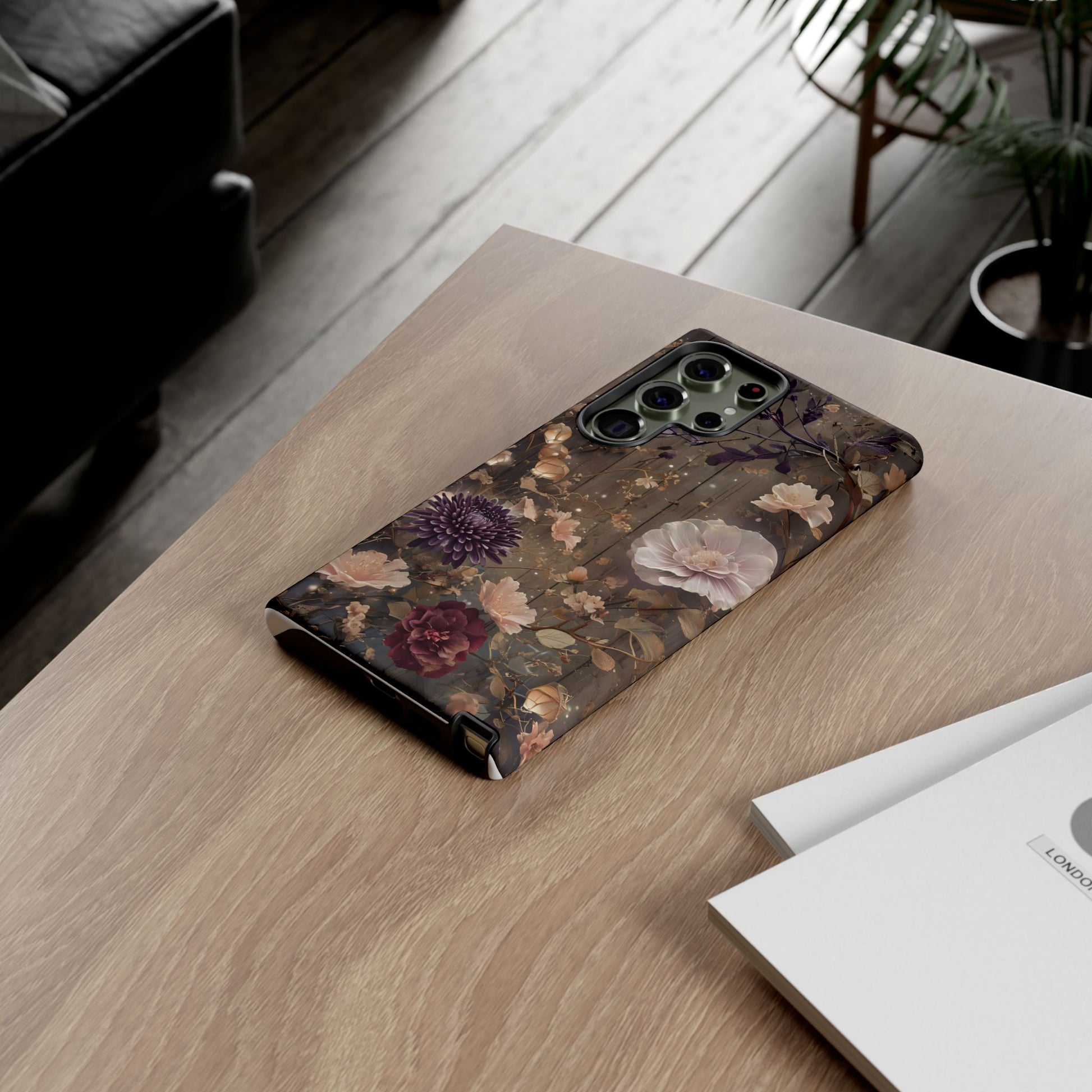 Tough Cases, Enchanting Floral Pattern - Floral Phone Case, Protective Phone Cover, Botanical Design, Flower Print, Tough Shell for Device