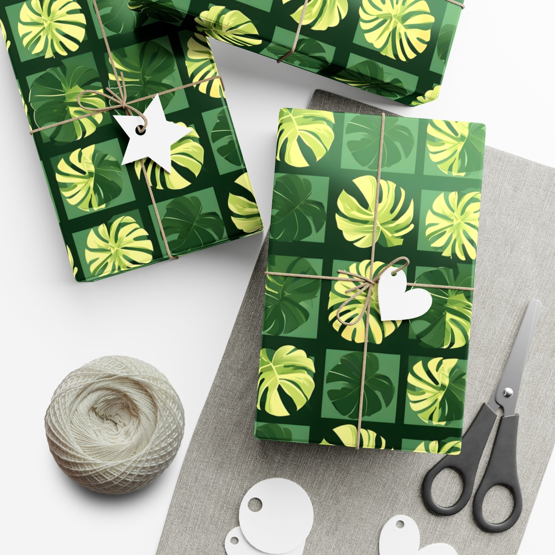 Wrapping Paper, Vibrant Tropical Botanical Pattern With Monstera Leaves - Gift Wrap Rolls, Eco-Friendly Gift Wrap, Holiday Season Wrapping