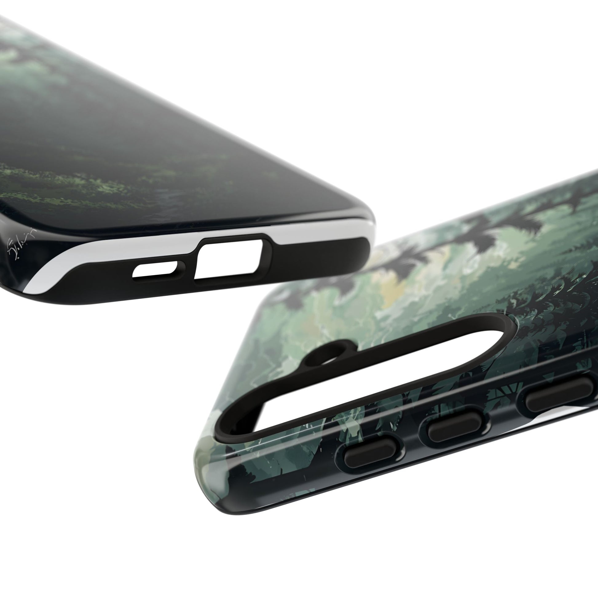 Phone Case, Serene Forest Landscape Digital Illustration Phone Case Cover, Tough Protective Cover, Unique Gift, Trendy