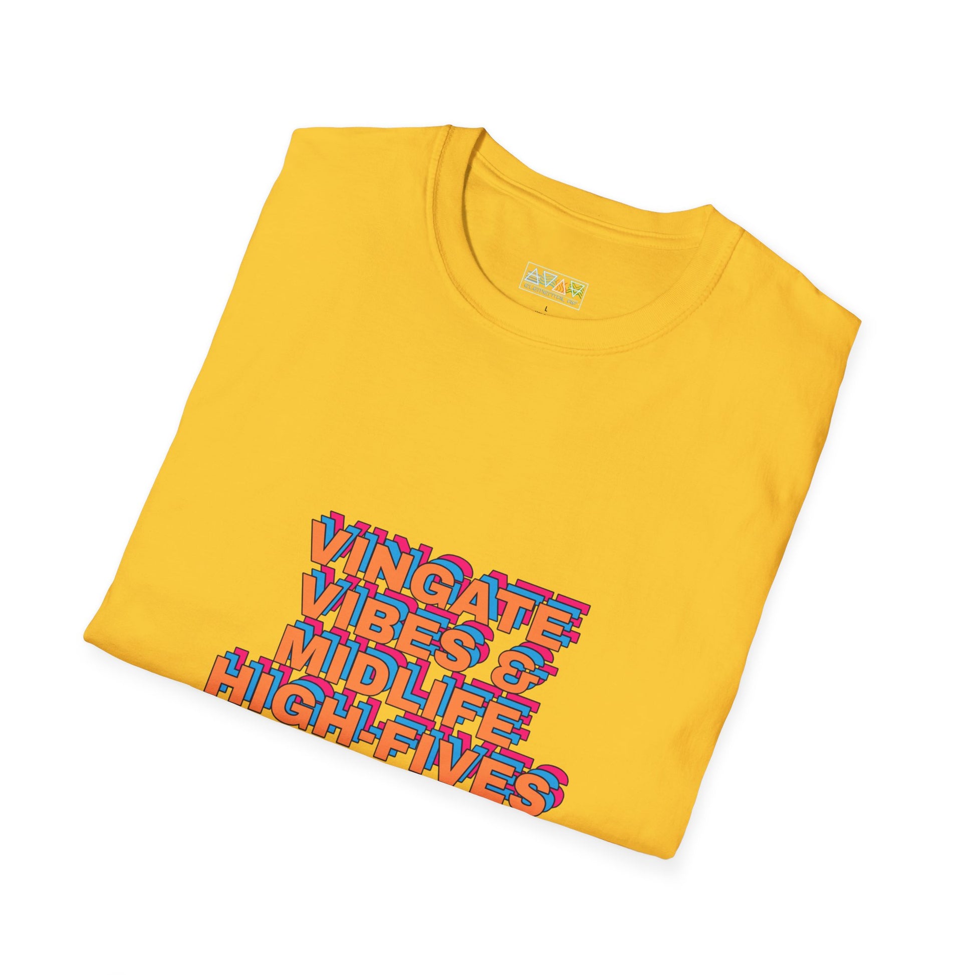 Vintage Vibes Unisex T-Shirt, Retro Tee, Midlife High-Fives Shirt, 70s Inspired Top, Nostalgic Graphic Tee
