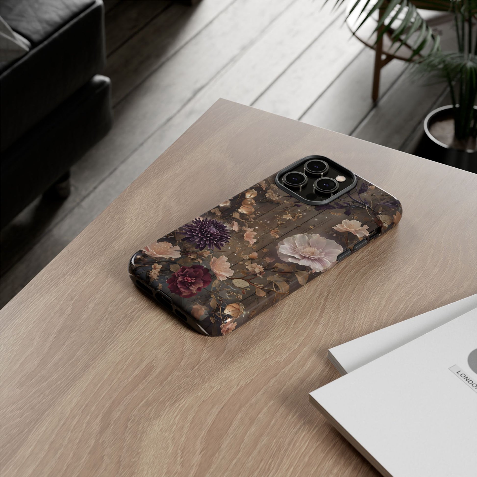 Tough Cases, Enchanting Floral Pattern - Floral Phone Case, Protective Phone Cover, Botanical Design, Flower Print, Tough Shell for Device