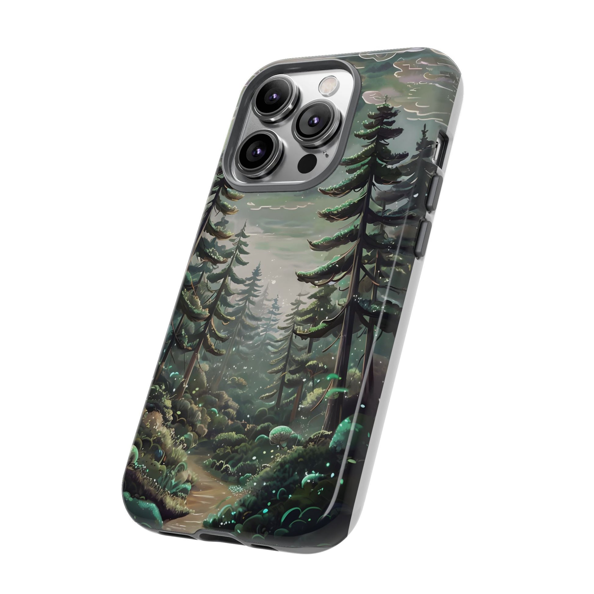 Phone Case, Whimsical Anime Forest Illustration Brimming With Enchantment, Tough Protective Cover, Unique Gift, Trendy