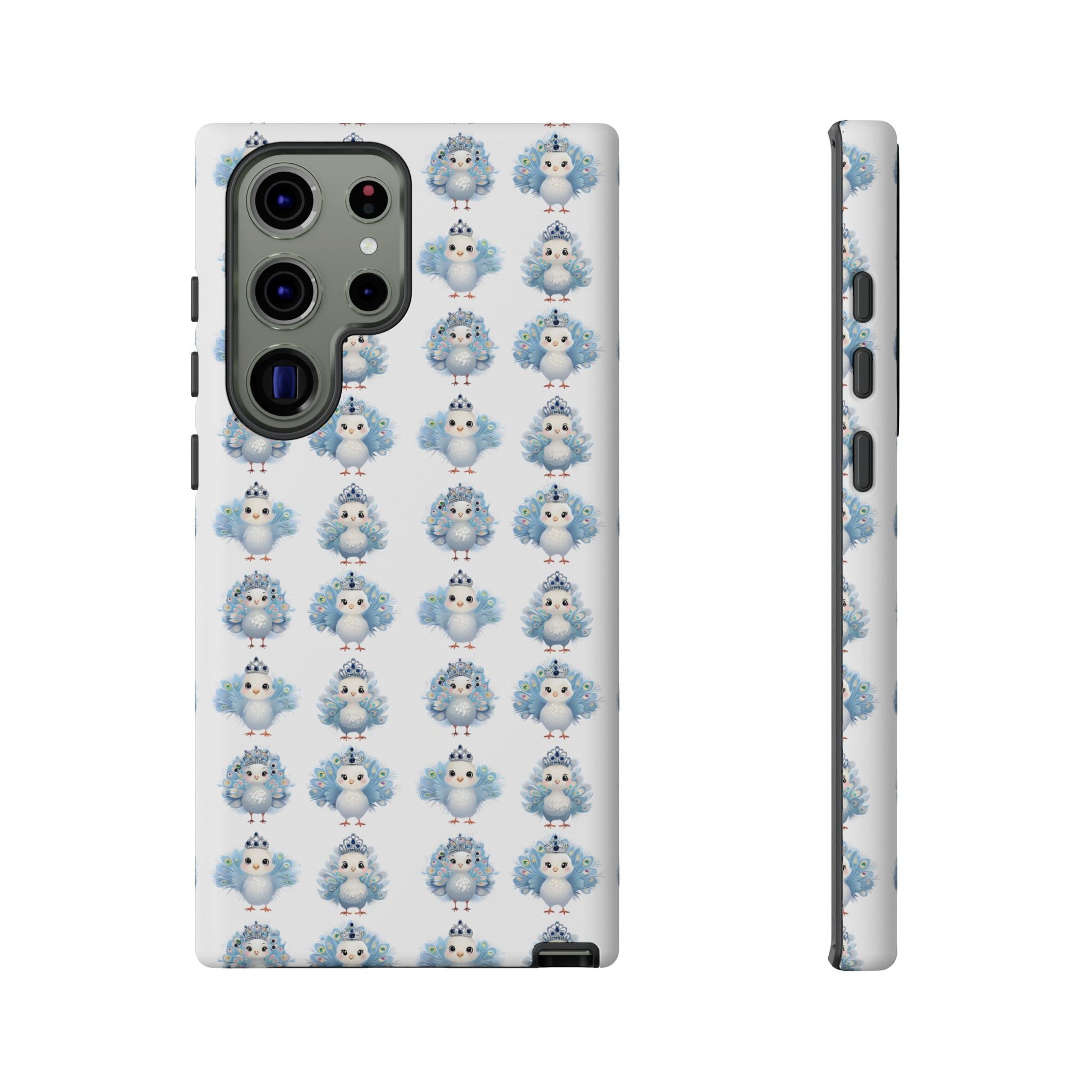 Tough Cases, Peacock Phone Covers, Animal Lover Gift, Cute Bird Accessories, Tiara Design, Protective Shell