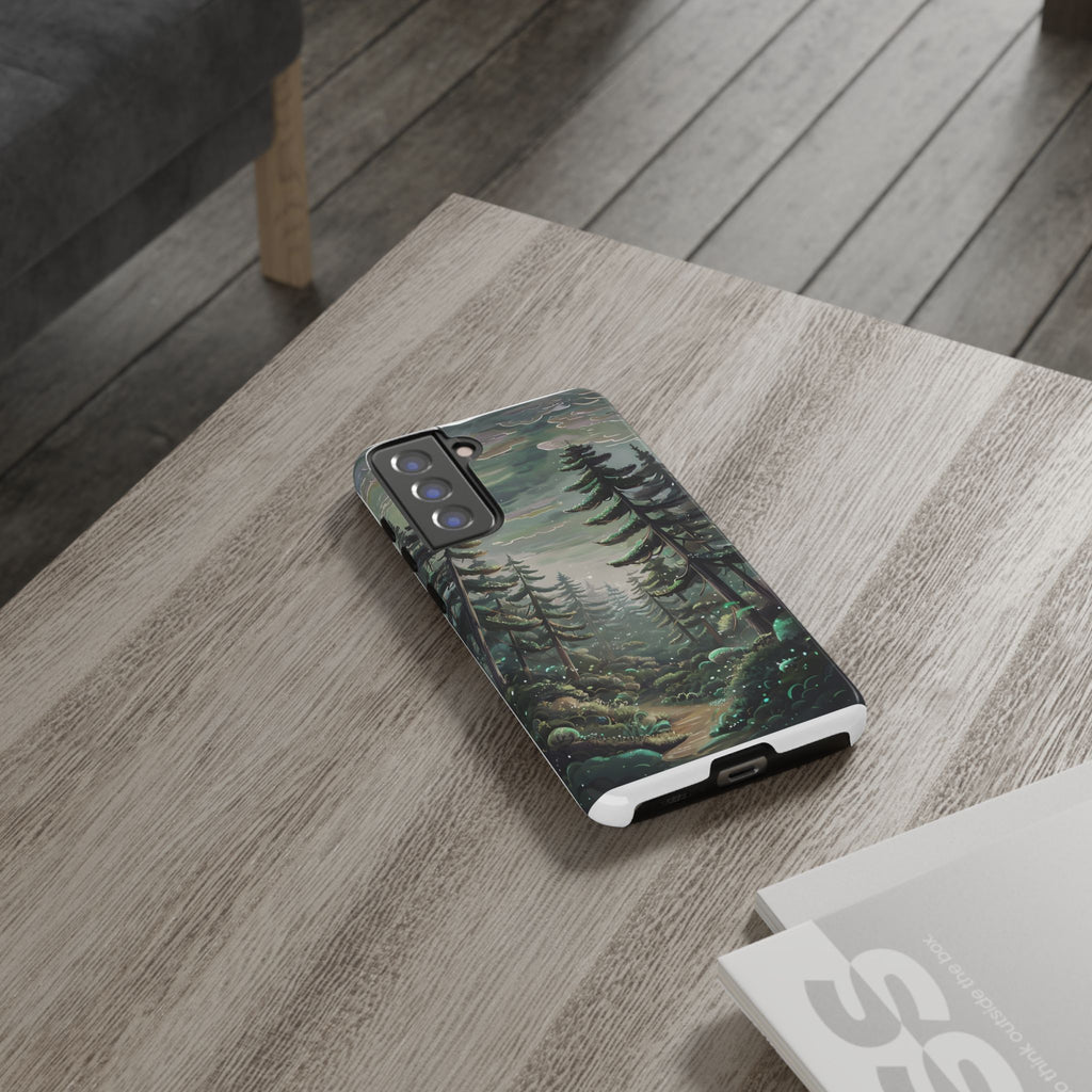 Phone Case, Whimsical Anime Forest Illustration Brimming With Enchantment, Tough Protective Cover, Unique Gift, Trendy