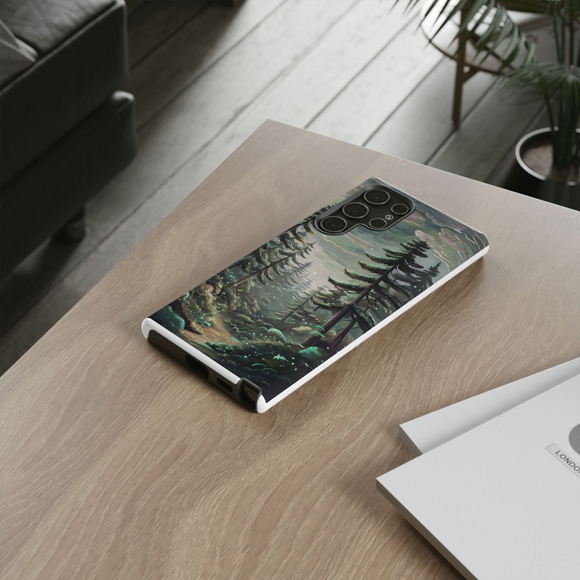 Phone Case, Whimsical Anime Forest Illustration Brimming With Enchantment, Tough Protective Cover, Unique Gift, Trendy