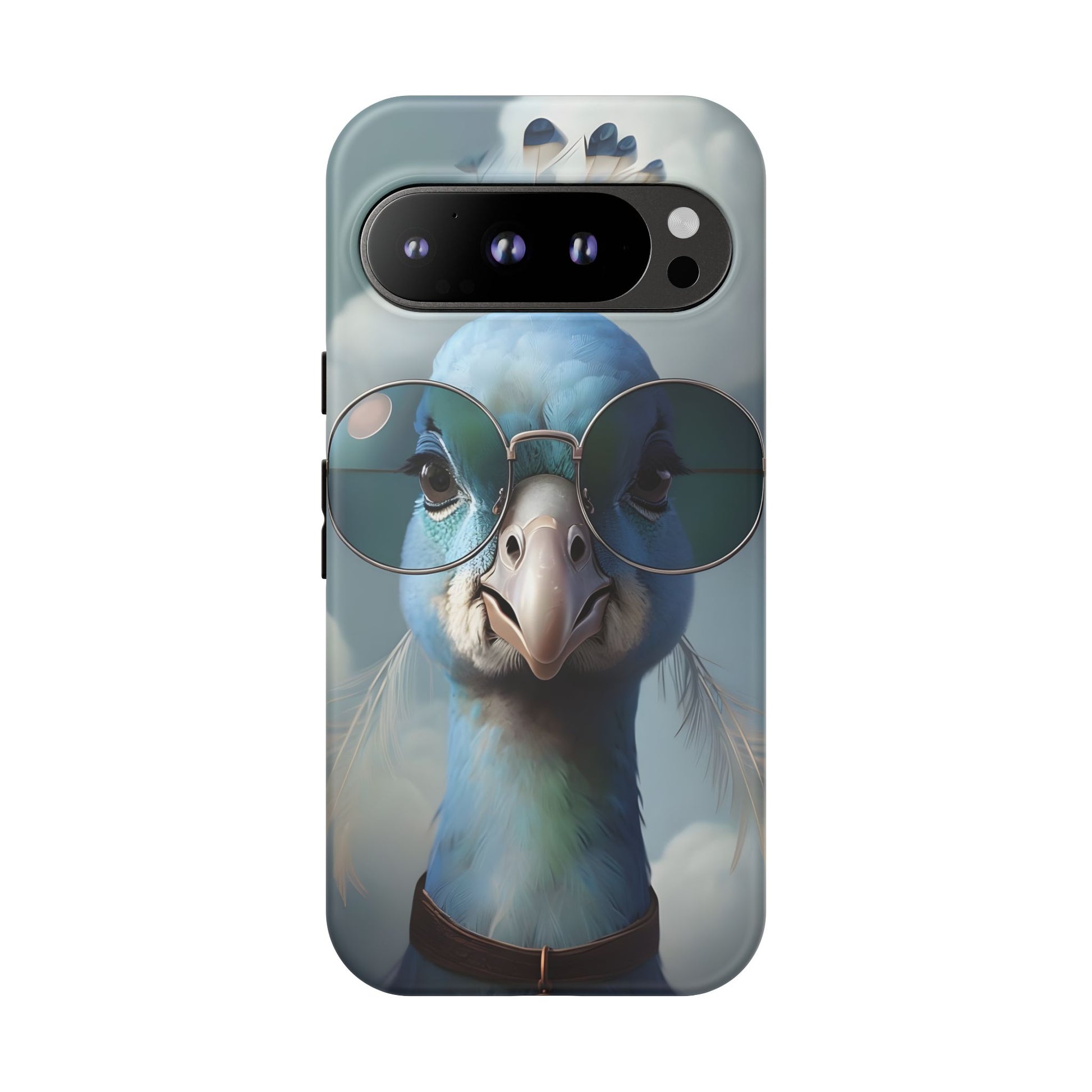 Phone Case, Glamorous Peacock Wearing Sunglasses - Protective Cover, Unique Gift, Trendy Accessories, Animal Lover, Fashionable Mobile Shell