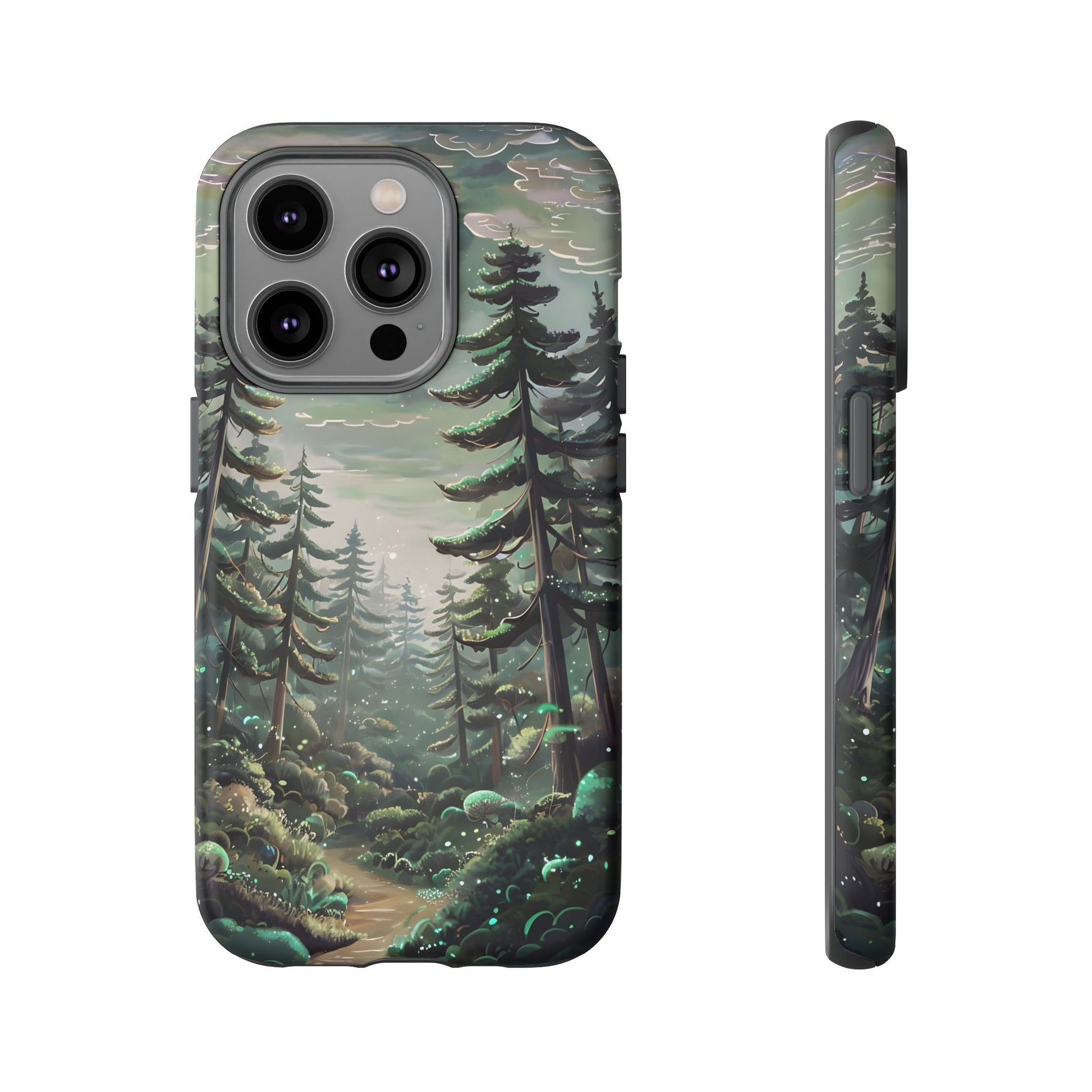 Phone Case, Whimsical Anime Forest Illustration Brimming With Enchantment, Tough Protective Cover, Unique Gift, Trendy