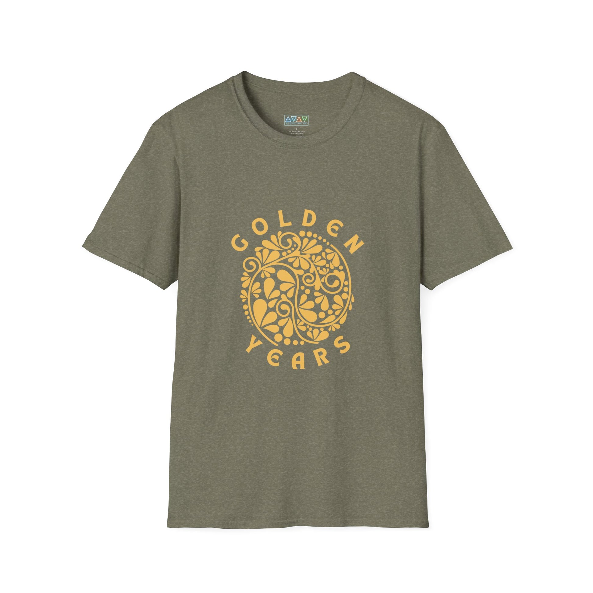 Golden Years Unisex Softstyle T-Shirt, Celebration Tee, Gifts for Retirement, Floral Design, Comfortable Apparel, Casual Wear