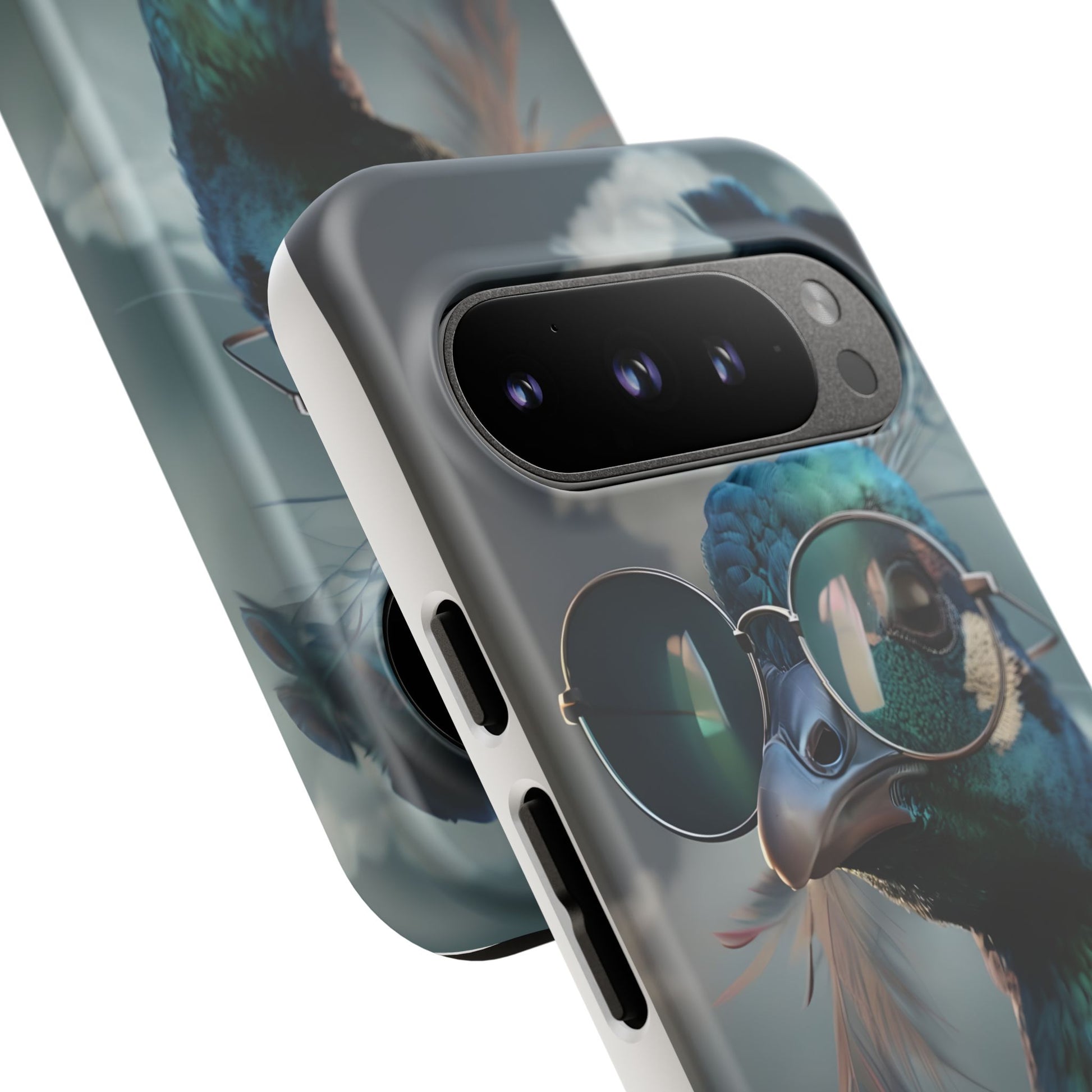 Phone Case, Peacock Design, Neon Lighting, Unique Gift, Hard Shell Cover, Protective Sleeve