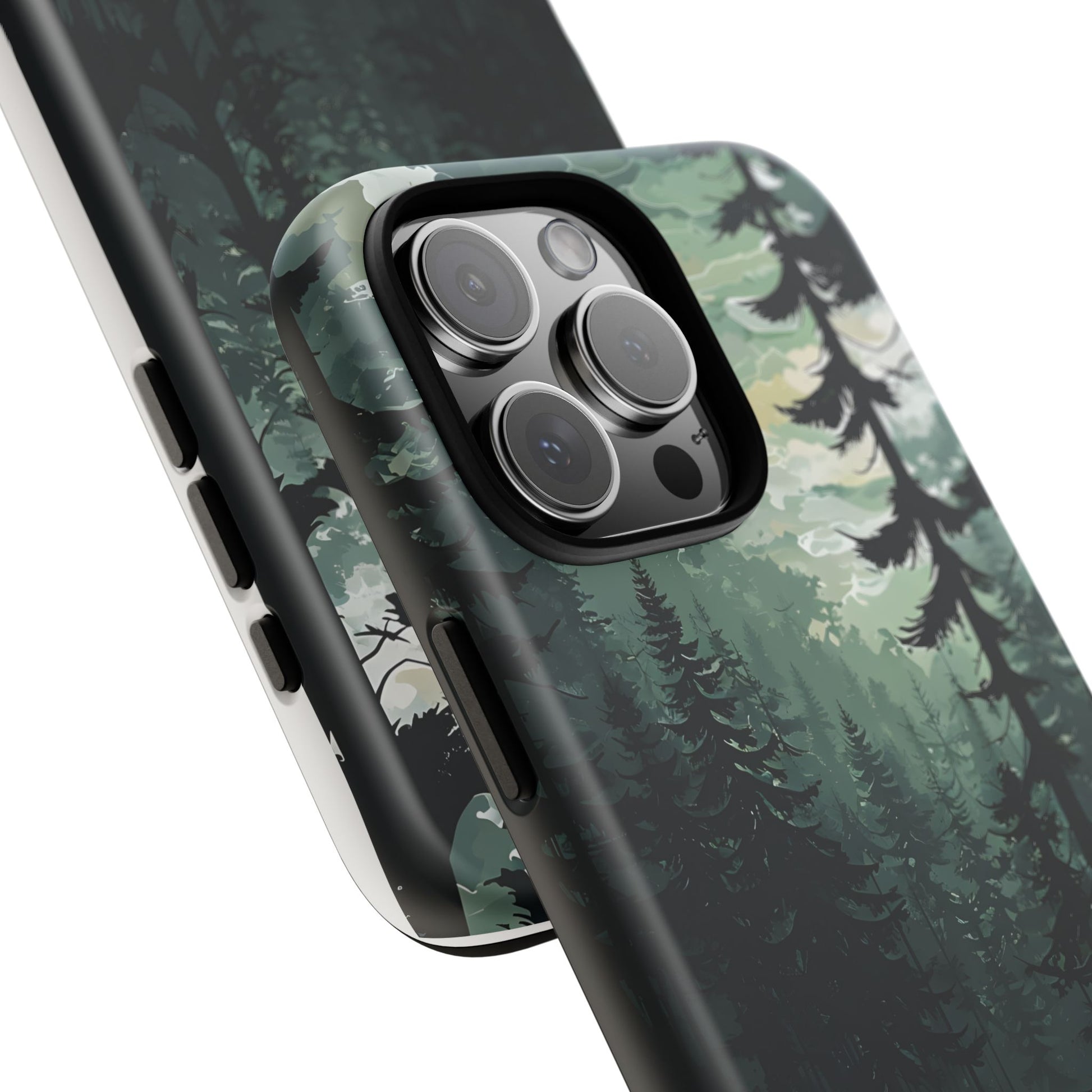 Phone Case, Serene Forest Landscape Digital Illustration Phone Case Cover, Tough Protective Cover, Unique Gift, Trendy