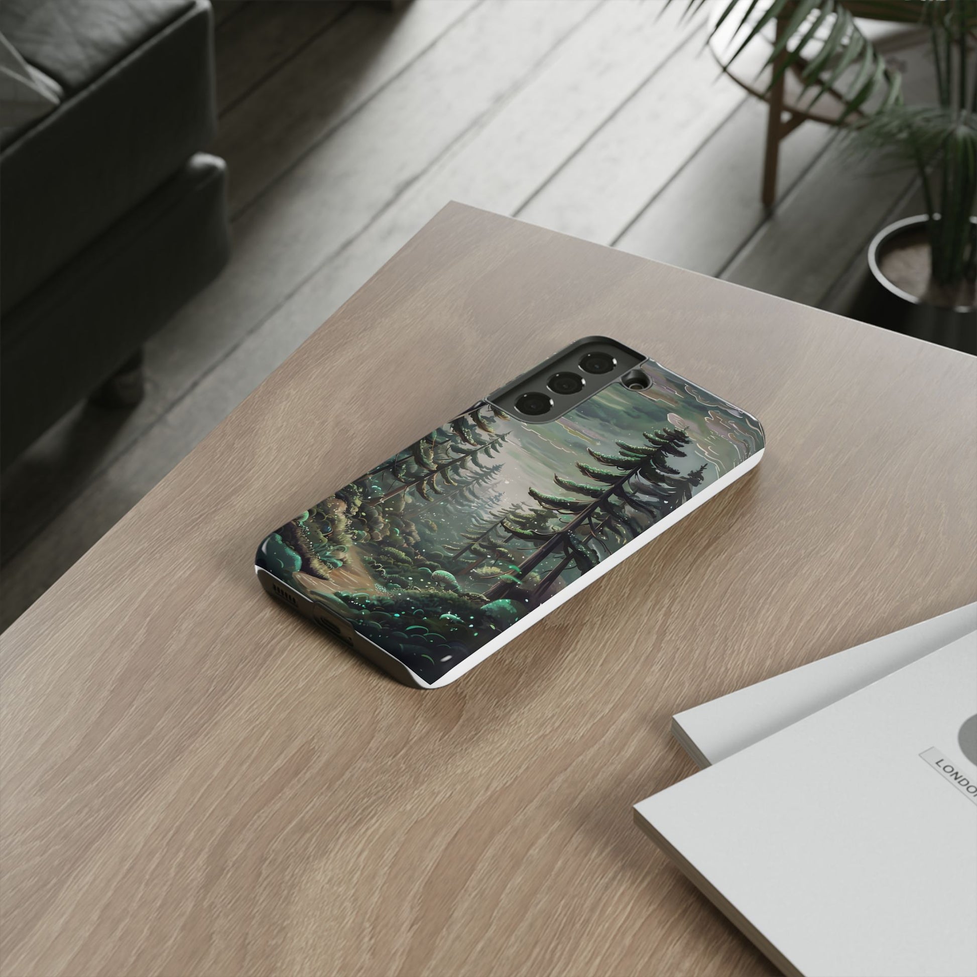Phone Case, Whimsical Anime Forest Illustration Brimming With Enchantment, Tough Protective Cover, Unique Gift, Trendy