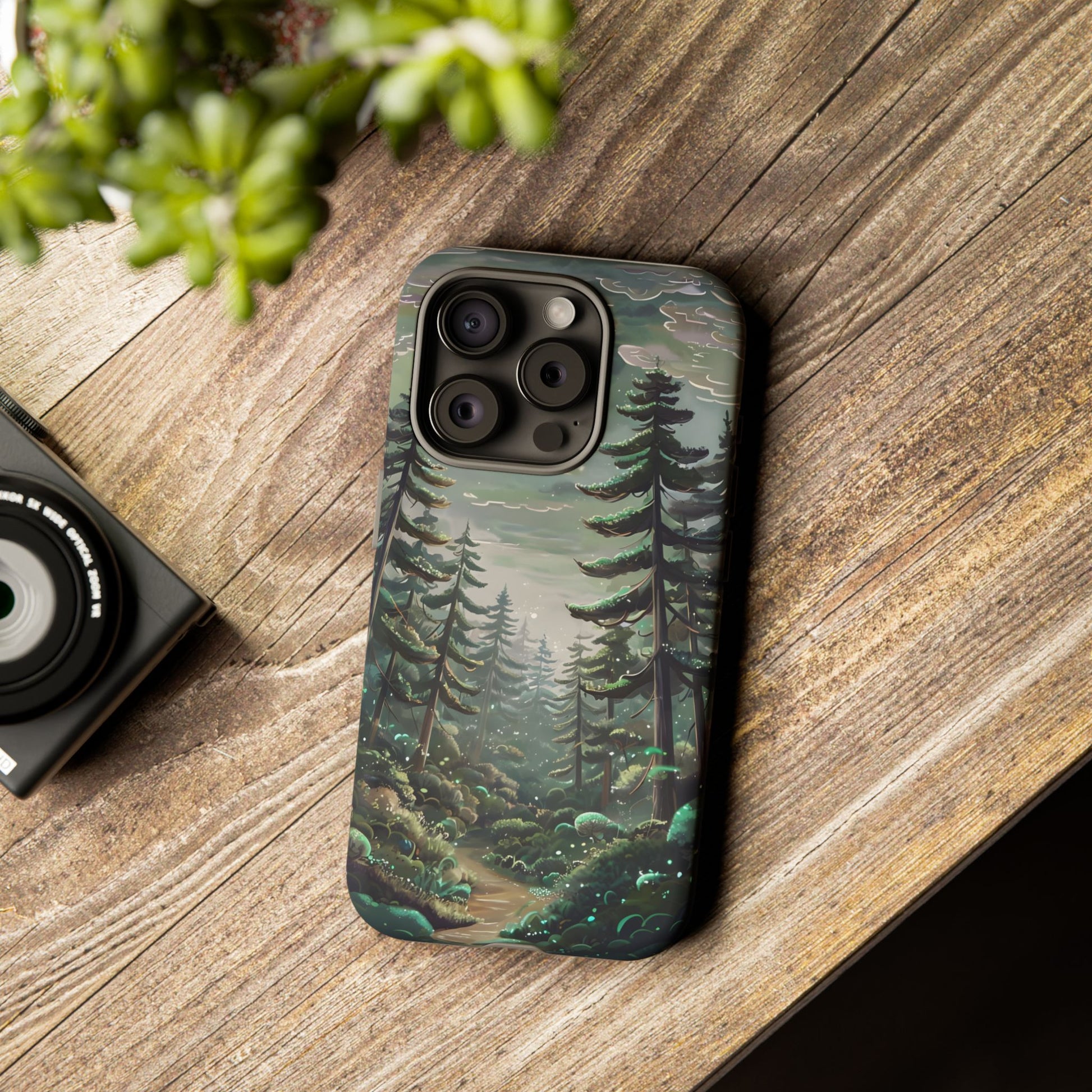 Phone Case, Whimsical Anime Forest Illustration Brimming With Enchantment, Tough Protective Cover, Unique Gift, Trendy