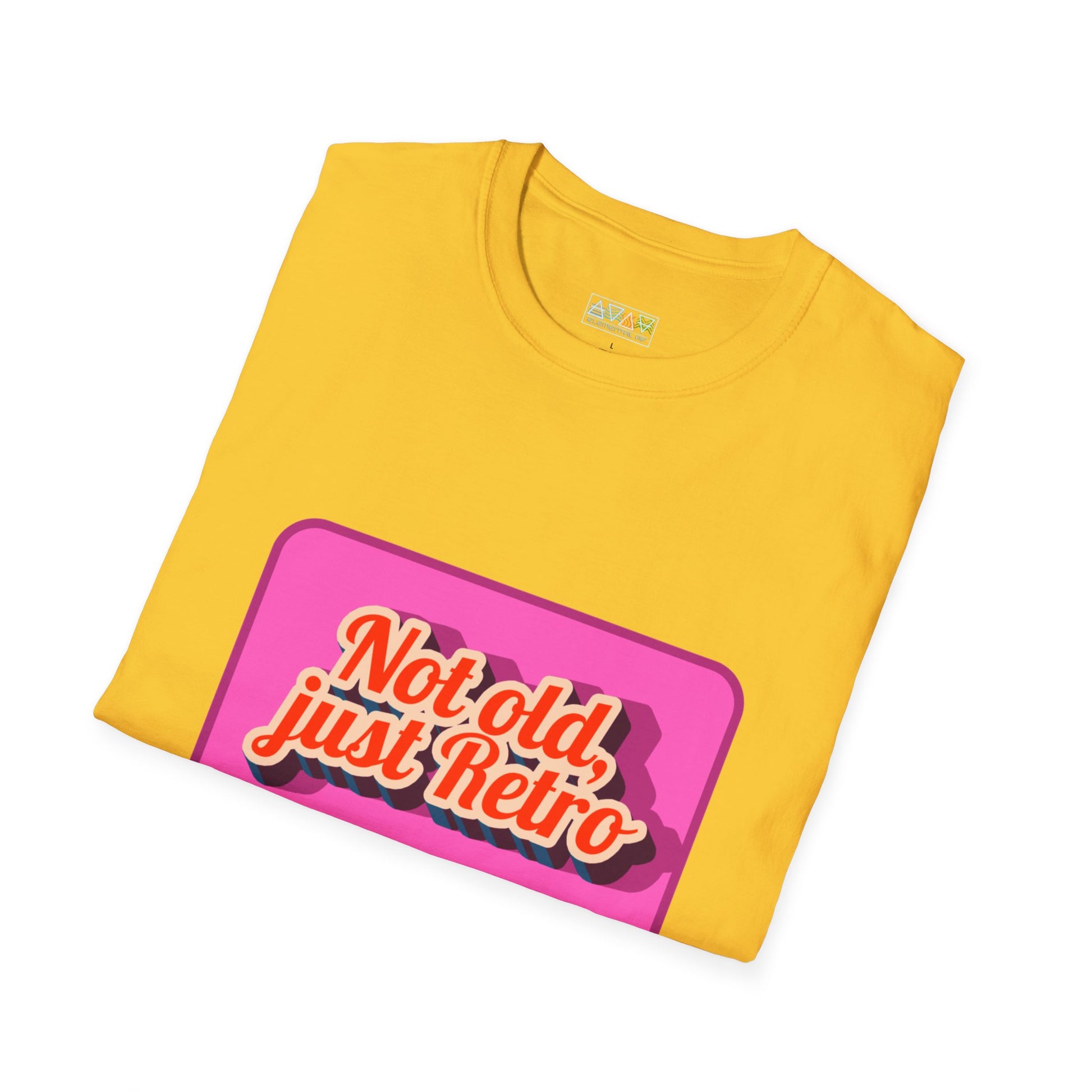 Not old, just Retro Unisex T-Shirt, Funny Vintage Style Tee, Cool Graphic Shirt, Midlife, Classic Apparel