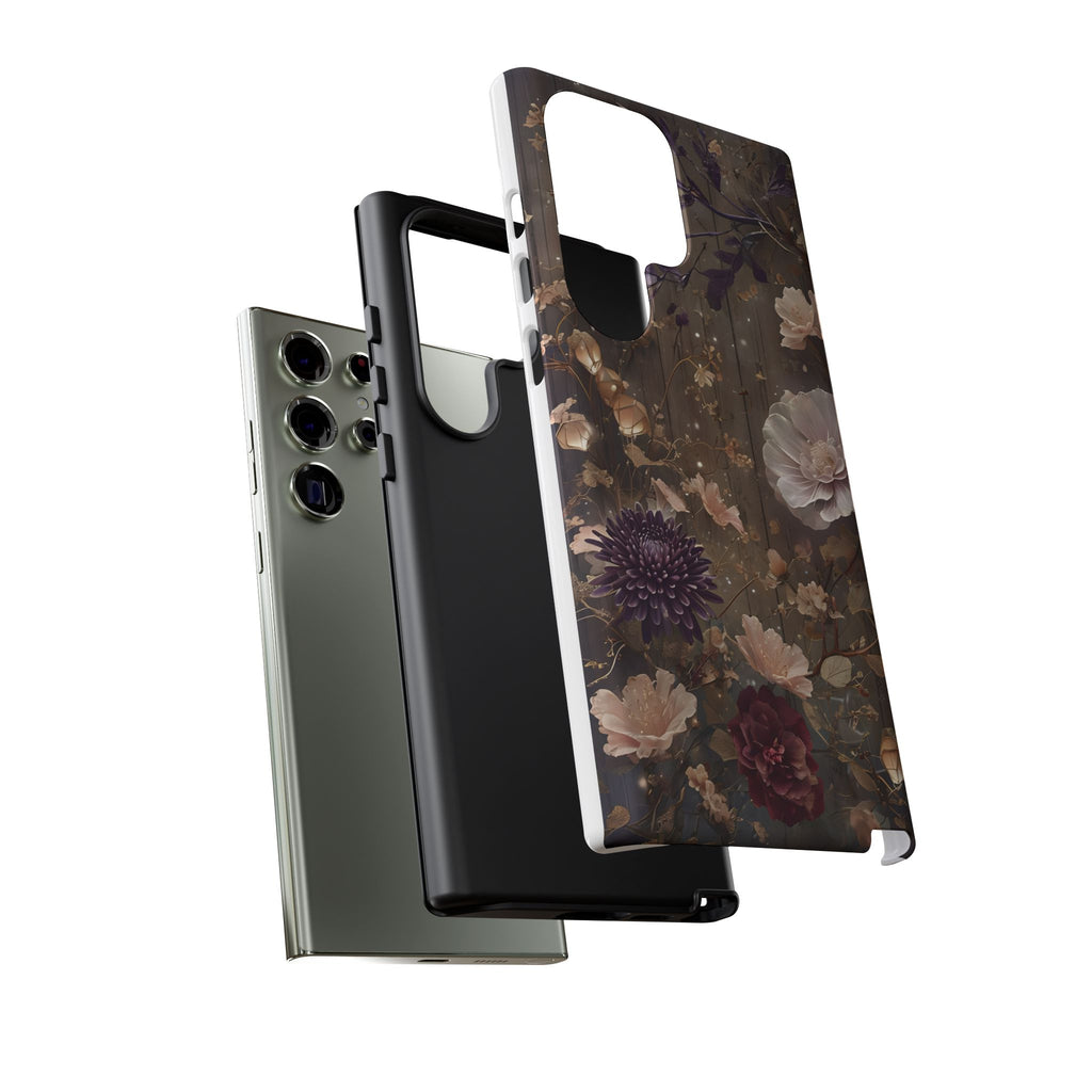 Tough Cases, Enchanting Floral Pattern - Floral Phone Case, Protective Phone Cover, Botanical Design, Flower Print, Tough Shell for Device
