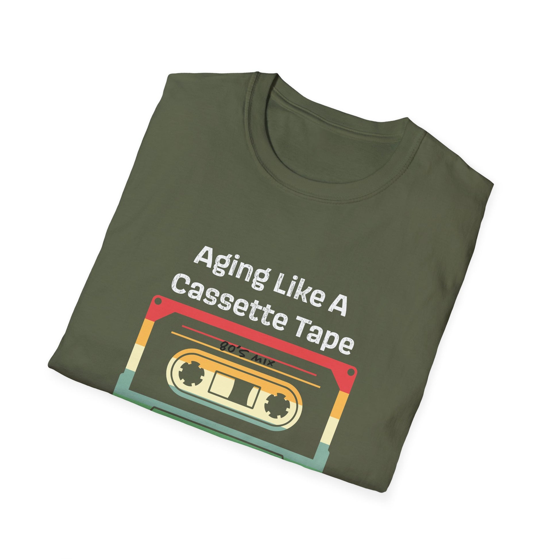 Nostalgic 90s T-Shirt, Aging Like A Cassette Tape Tee, Retro Music Lover Gift, Funny Unisex Shirt, Vintage Style Apparel, Great for