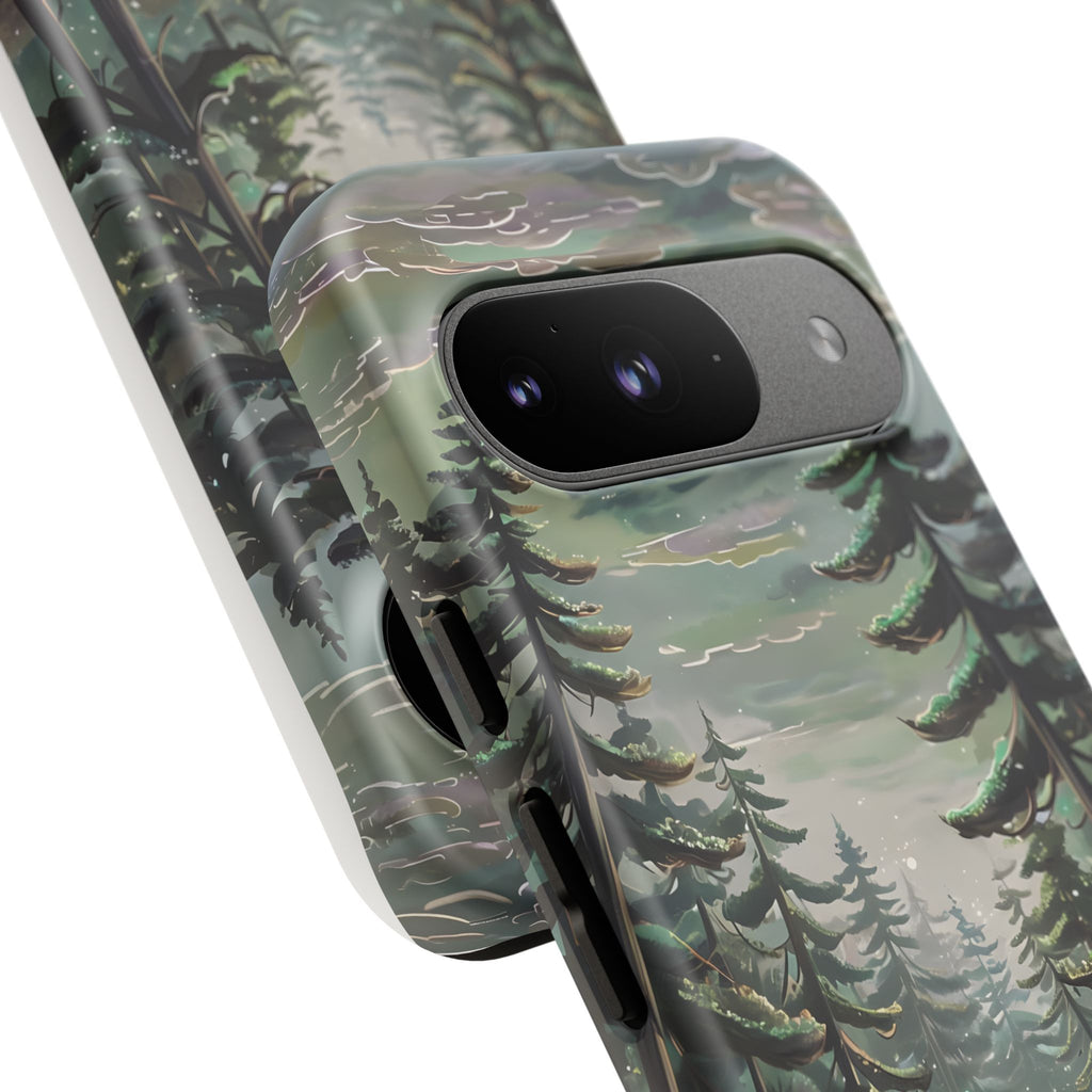 Phone Case, Whimsical Anime Forest Illustration Brimming With Enchantment, Tough Protective Cover, Unique Gift, Trendy