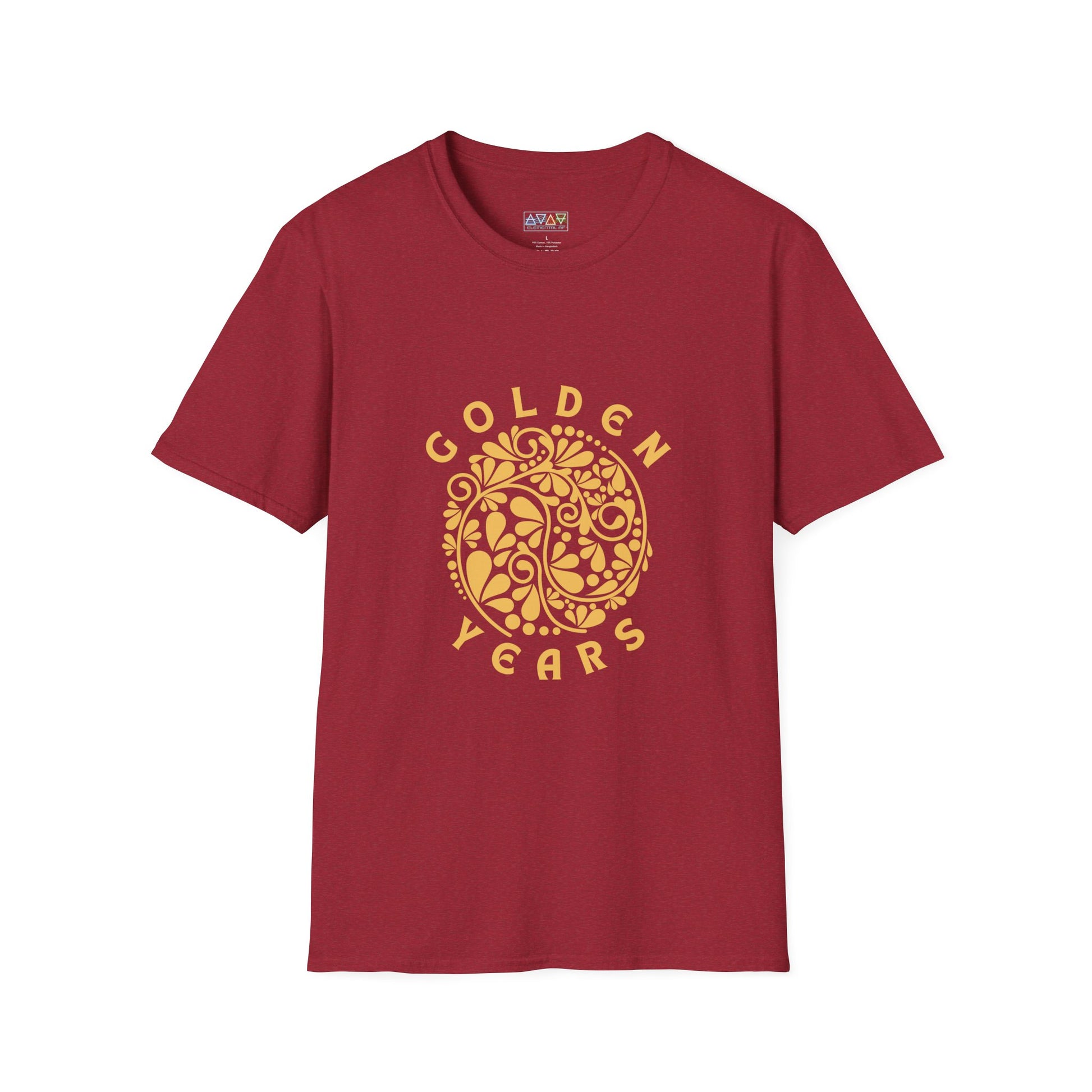 Golden Years Unisex Softstyle T-Shirt, Celebration Tee, Gifts for Retirement, Floral Design, Comfortable Apparel, Casual Wear