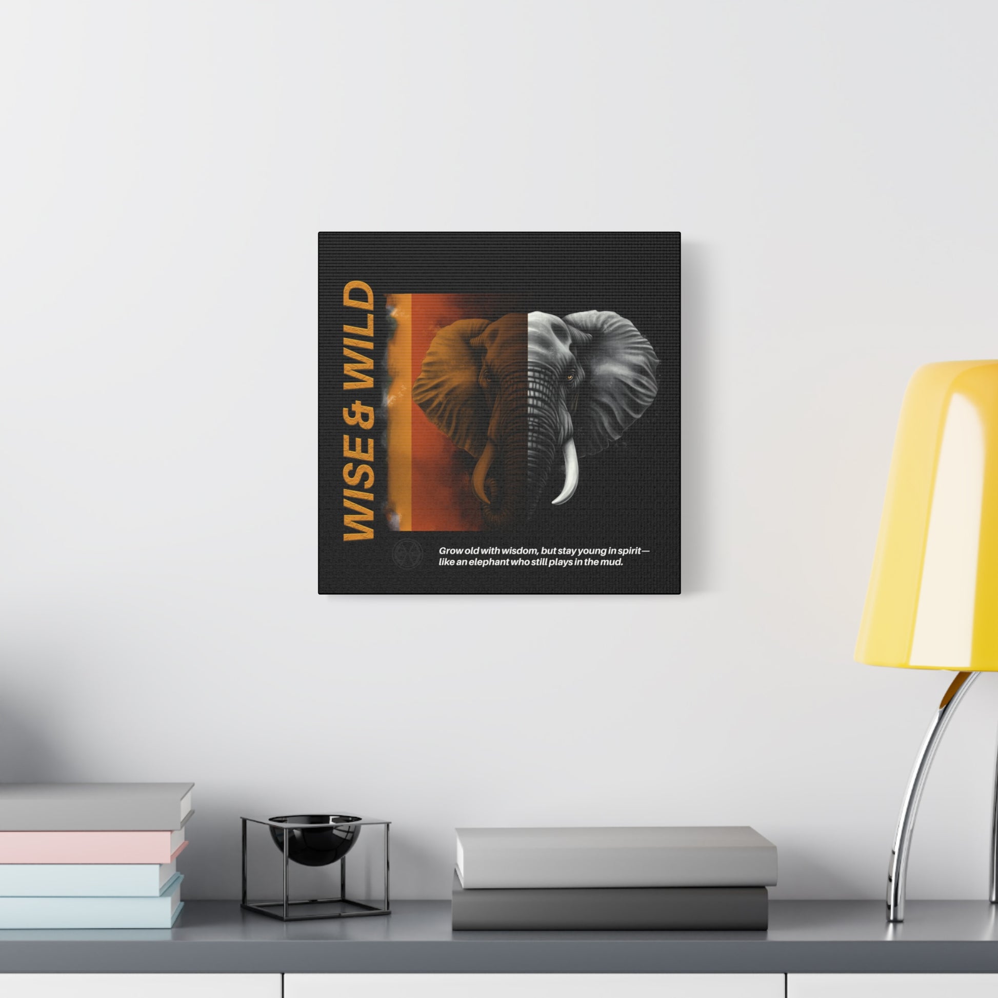Canvas Art, Elephant Art Canvas | Wise & Wild Wall Decor | Animal Lover Gift