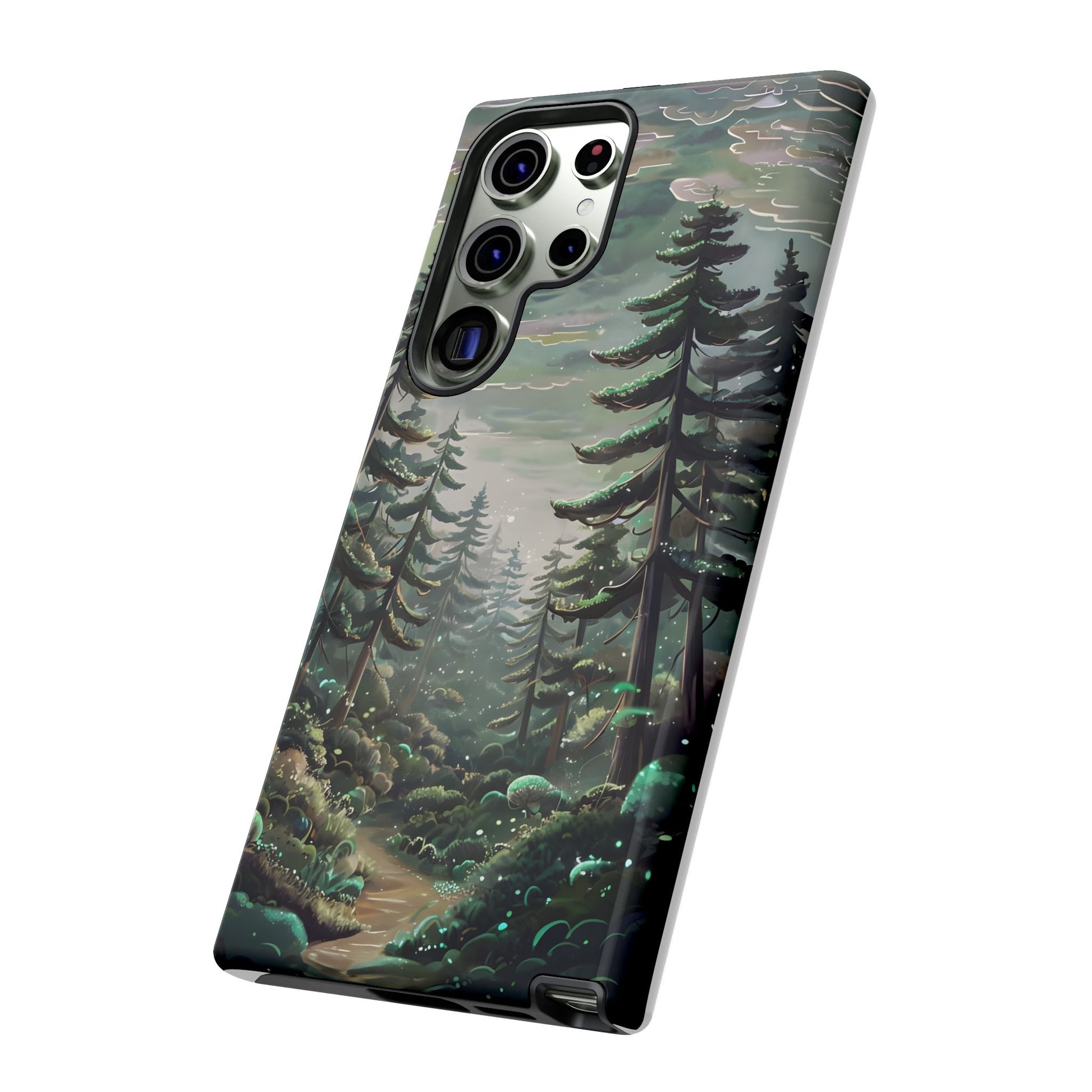 Phone Case, Whimsical Anime Forest Illustration Brimming With Enchantment, Tough Protective Cover, Unique Gift, Trendy