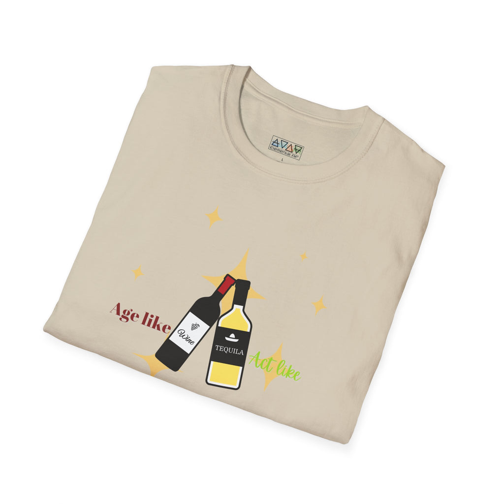 Funny Wine Lover T-Shirt - "Aging Like Fine Wine" Graphic Tee, Perfect Gift for Birthday, Holiday, Wine Tasting Events, Adult Humor