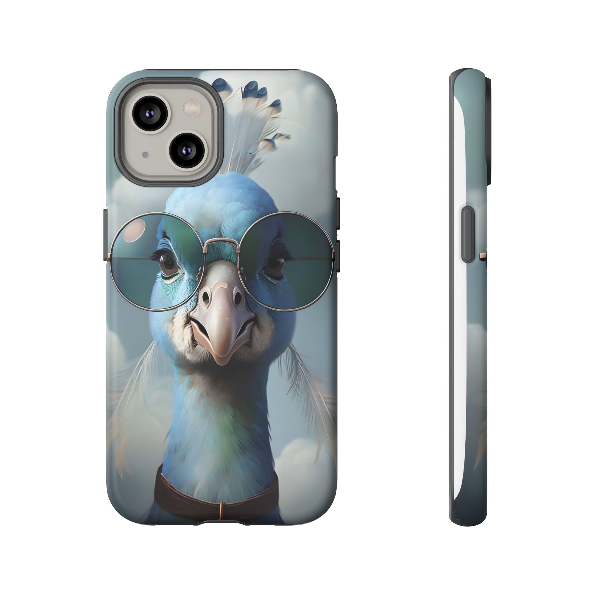 Phone Case, Glamorous Peacock Wearing Sunglasses - Protective Cover, Unique Gift, Trendy Accessories, Animal Lover, Fashionable Mobile Shell