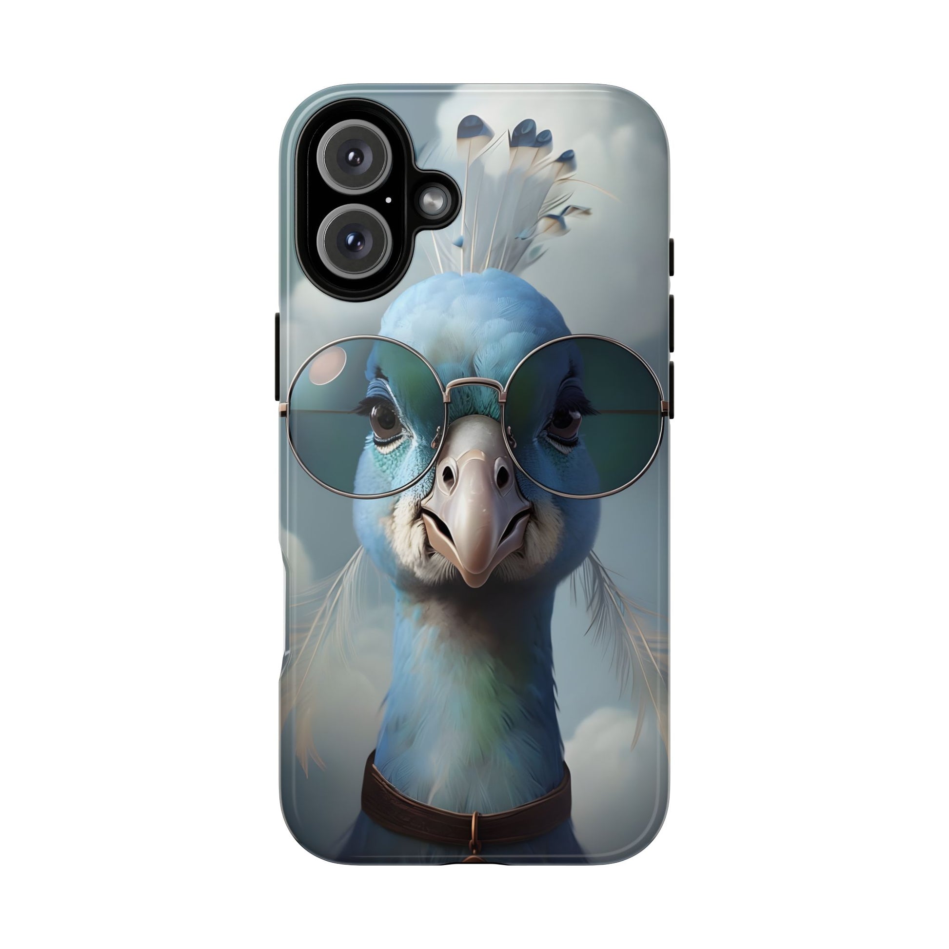 Phone Case, Glamorous Peacock Wearing Sunglasses - Protective Cover, Unique Gift, Trendy Accessories, Animal Lover, Fashionable Mobile Shell