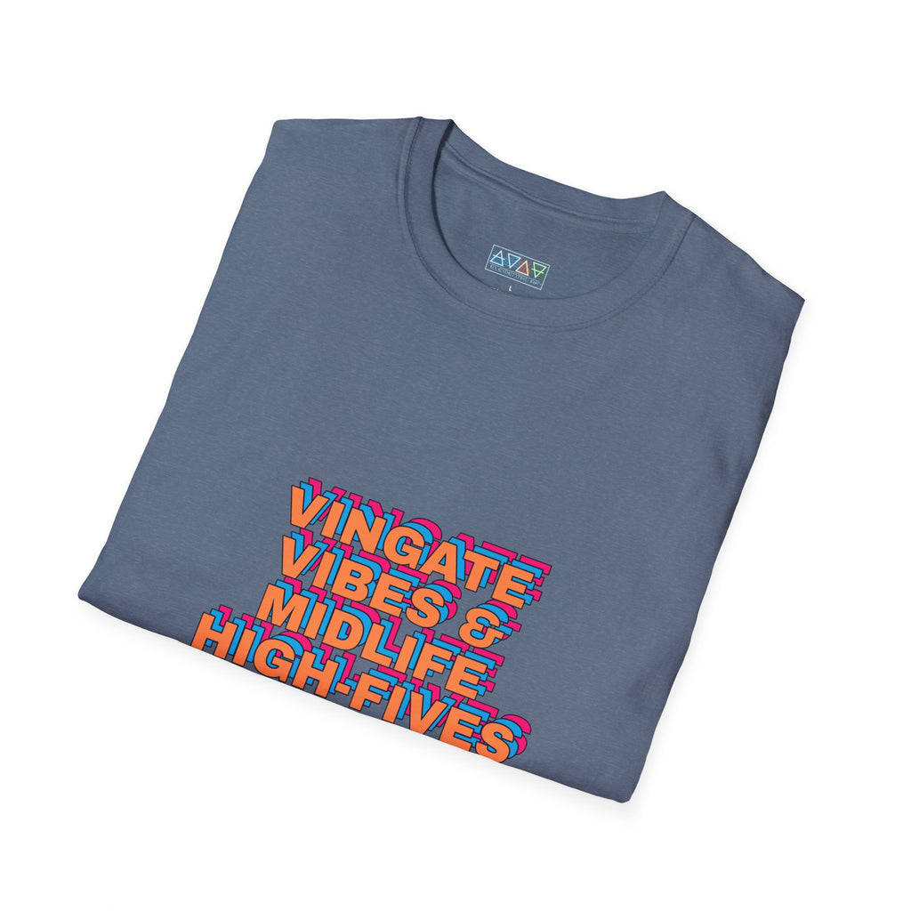 Vintage Vibes Unisex T-Shirt, Retro Tee, Midlife High-Fives Shirt, 70s Inspired Top, Nostalgic Graphic Tee