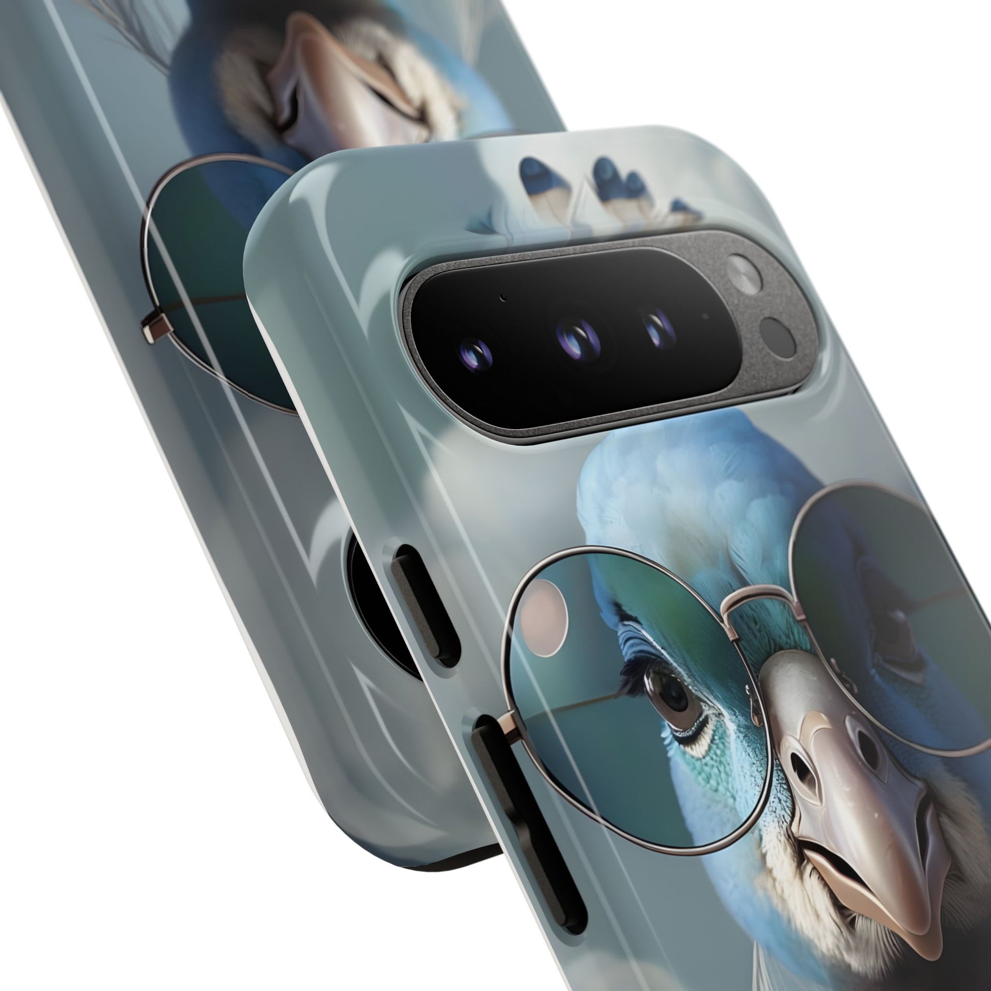 Phone Case, Glamorous Peacock Wearing Sunglasses - Protective Cover, Unique Gift, Trendy Accessories, Animal Lover, Fashionable Mobile Shell
