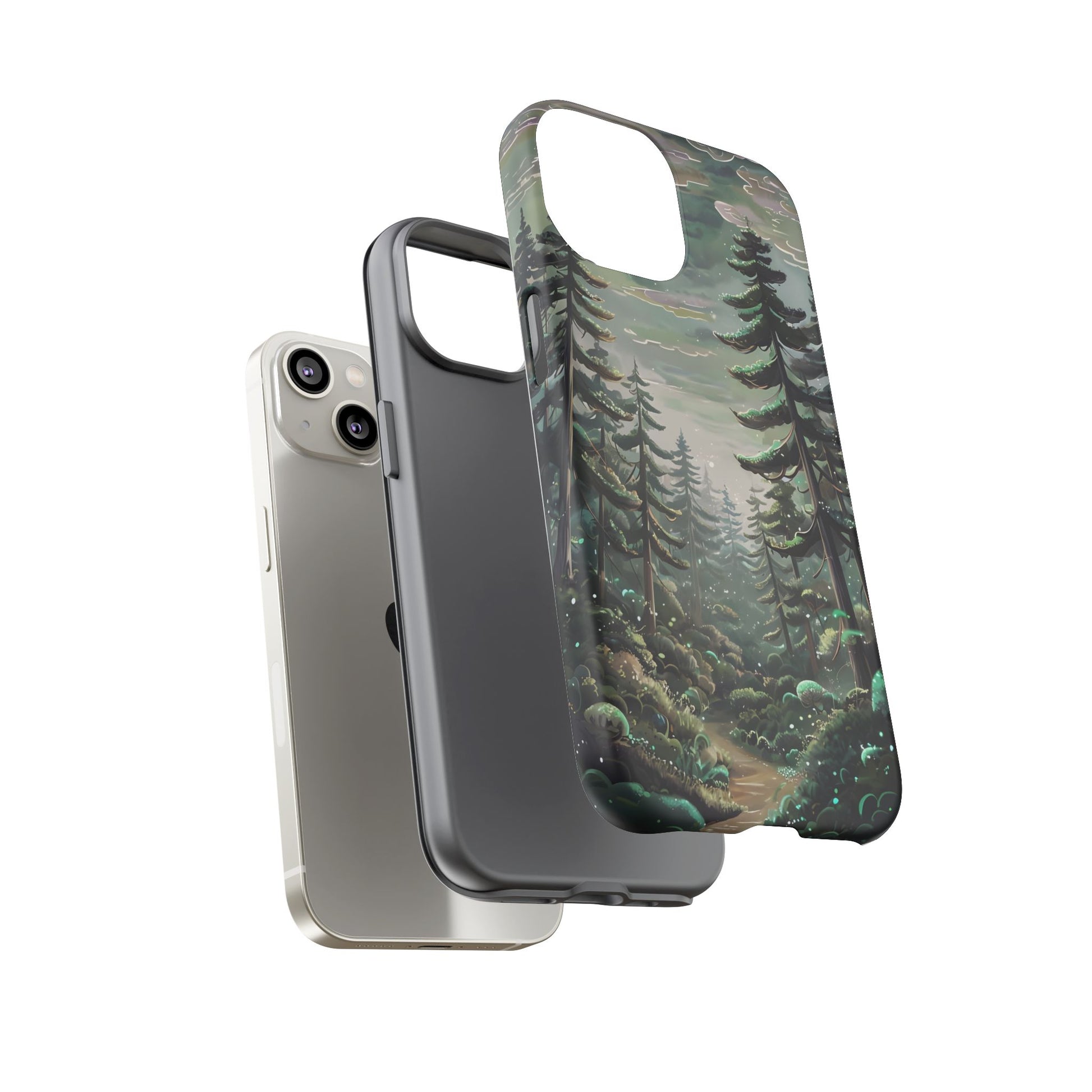 Phone Case, Whimsical Anime Forest Illustration Brimming With Enchantment, Tough Protective Cover, Unique Gift, Trendy