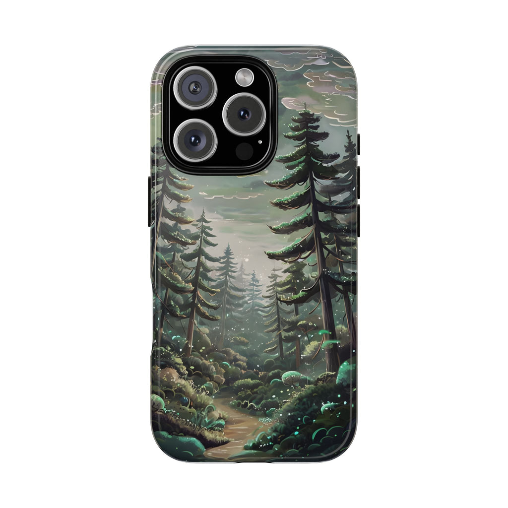 Phone Case, Whimsical Anime Forest Illustration Brimming With Enchantment, Tough Protective Cover, Unique Gift, Trendy