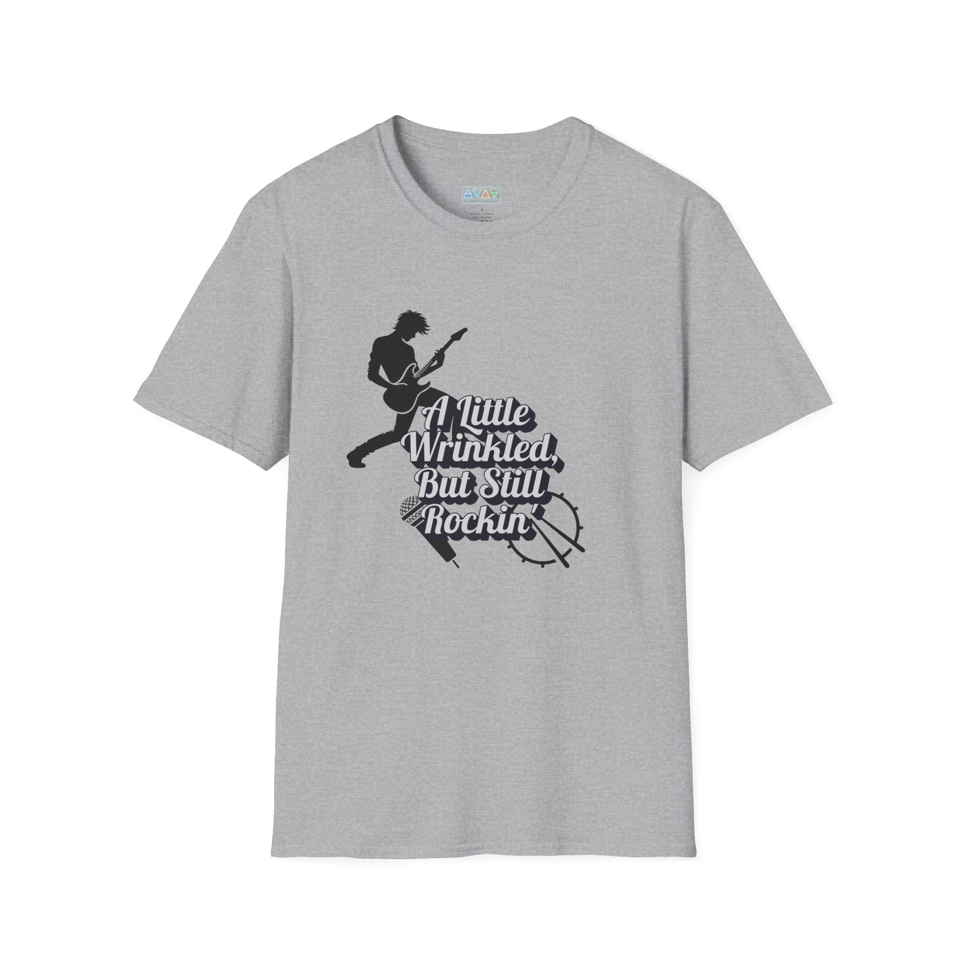 Rockin' Wrinkles T-Shirt for Music Lovers, Music Tees, Gift for Musicians, Casual Wear, Concert Wear, Vintage Style