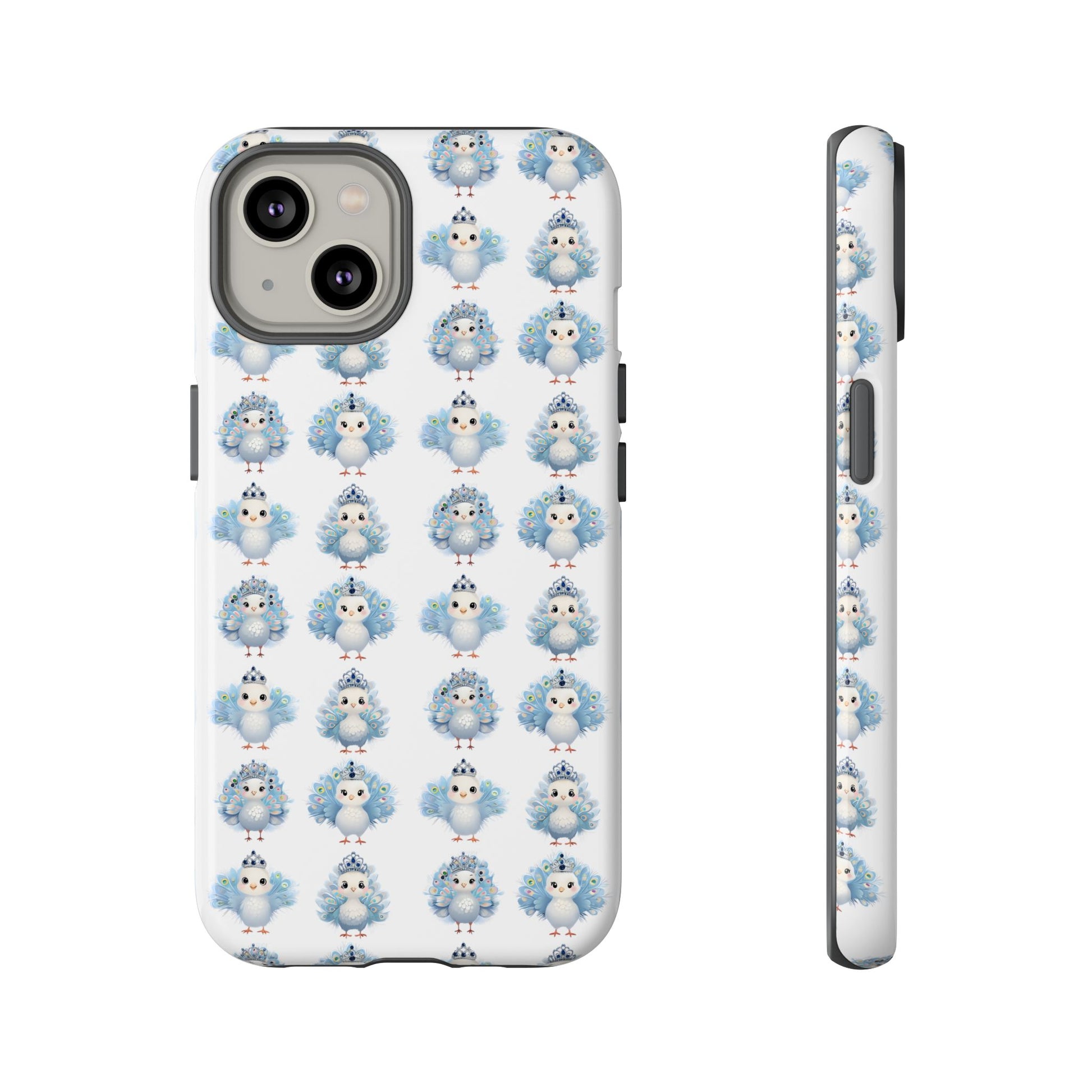 Tough Cases, Peacock Phone Covers, Animal Lover Gift, Cute Bird Accessories, Tiara Design, Protective Shell