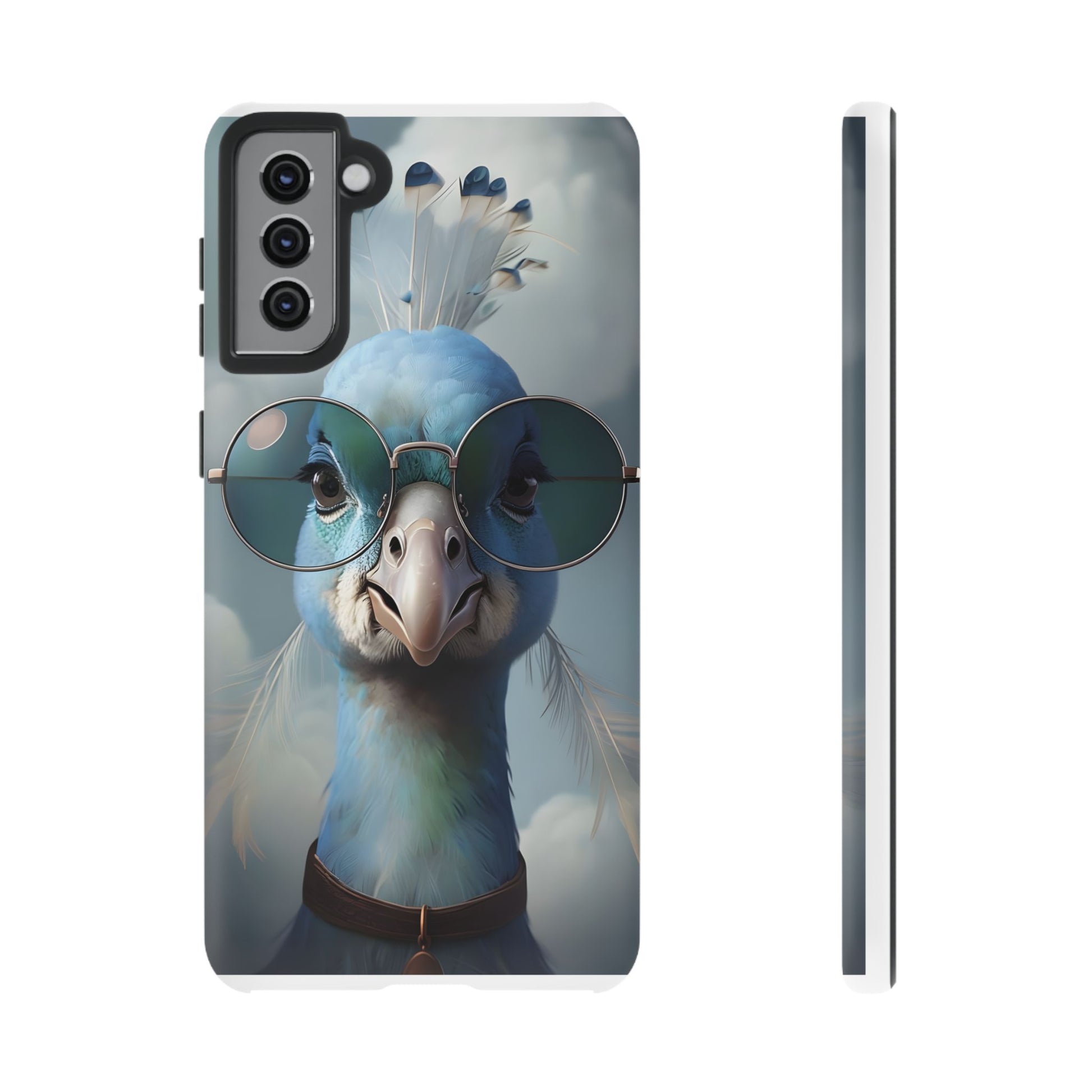 Phone Case, Glamorous Peacock Wearing Sunglasses - Protective Cover, Unique Gift, Trendy Accessories, Animal Lover, Fashionable Mobile Shell