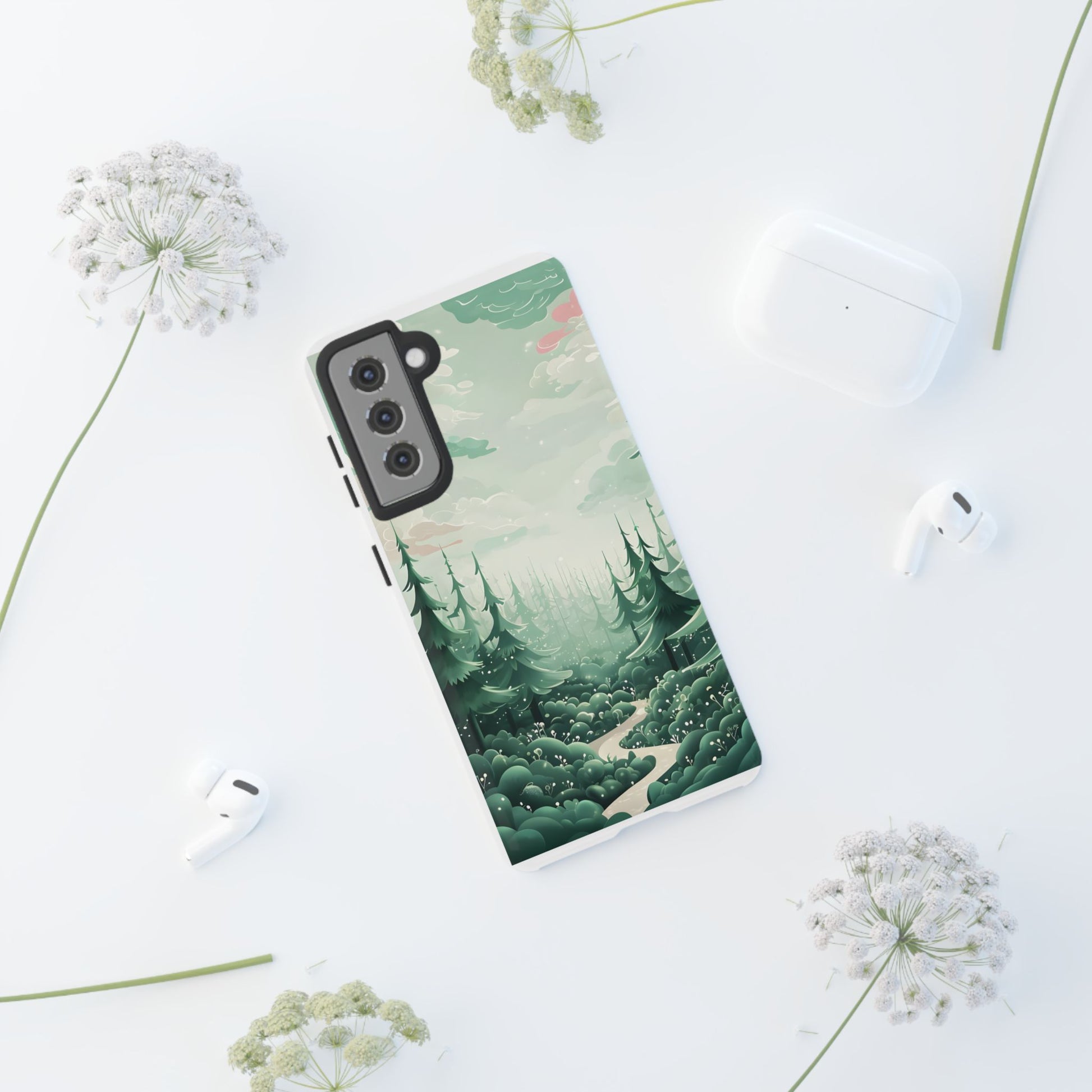 Phone Case, Tough Cover, Whimsical Enchanted Forest, Protective Phone Accessories, Forest Theme Phone Skin