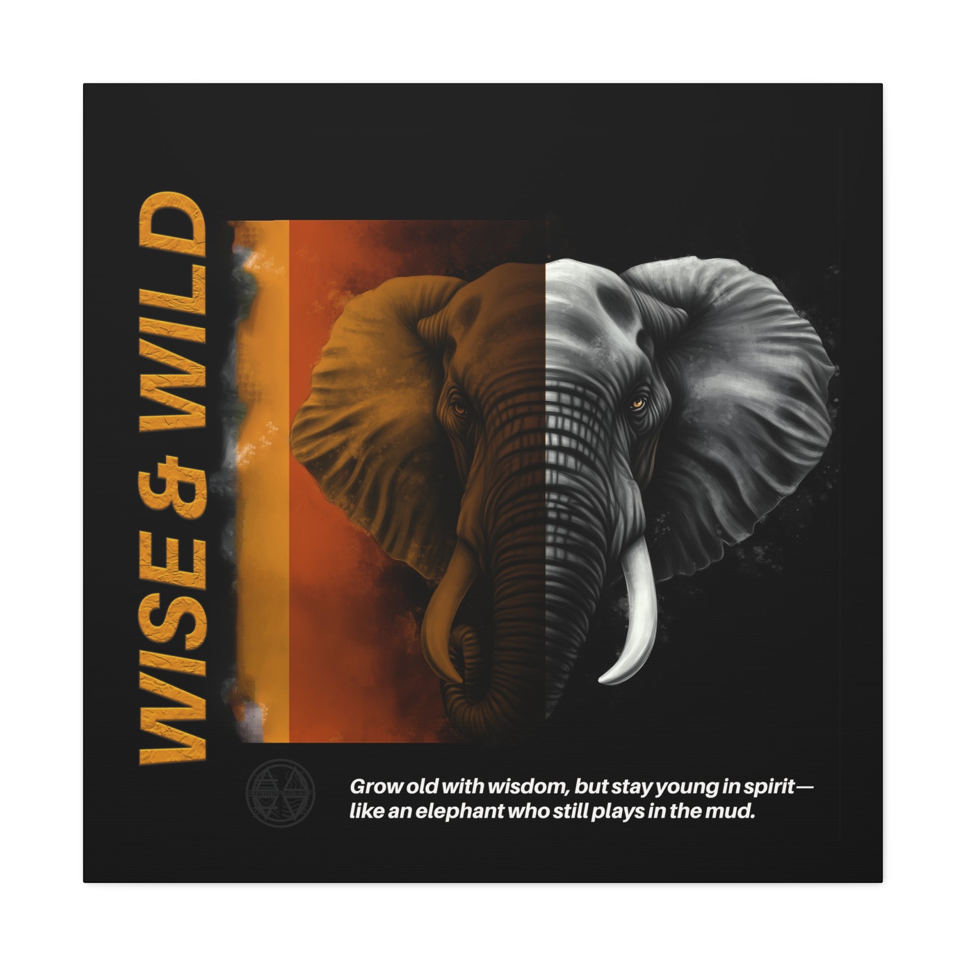 Canvas Art, Elephant Art Canvas | Wise & Wild Wall Decor | Animal Lover Gift