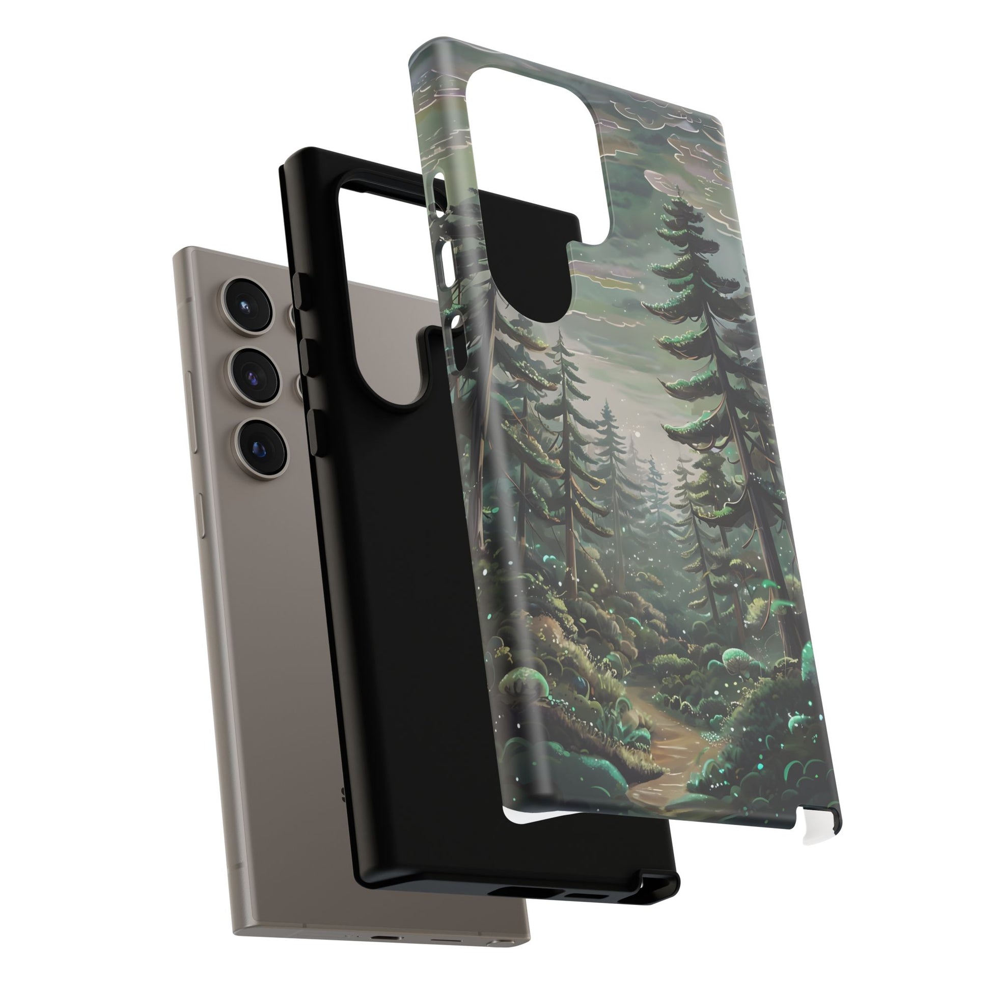 Phone Case, Whimsical Anime Forest Illustration Brimming With Enchantment, Tough Protective Cover, Unique Gift, Trendy