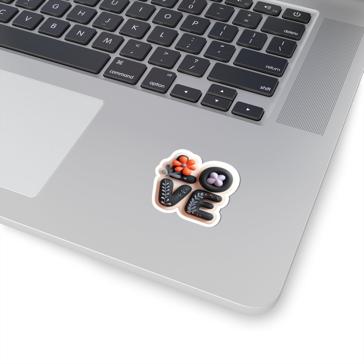 Love Typography Stickers, Nature-Inspired 3D Decals, Romantic Laptop Decals, Bold Love Stickers, Cute Scrapbook Stickers, Kiss-Cut Planner