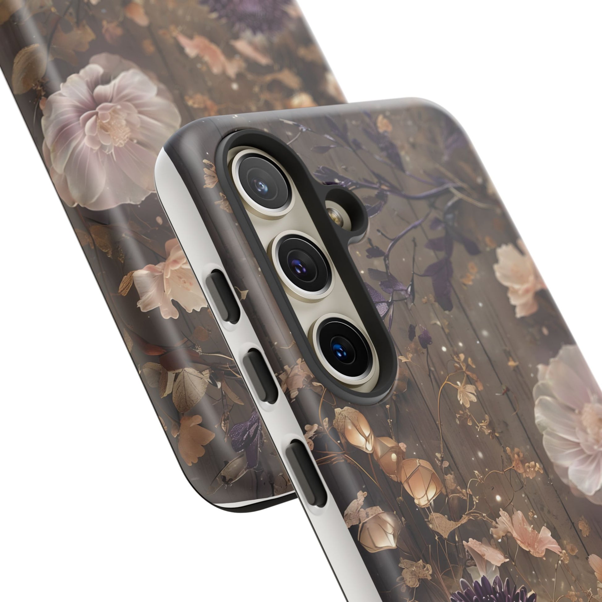 Tough Cases, Enchanting Floral Pattern - Floral Phone Case, Protective Phone Cover, Botanical Design, Flower Print, Tough Shell for Device