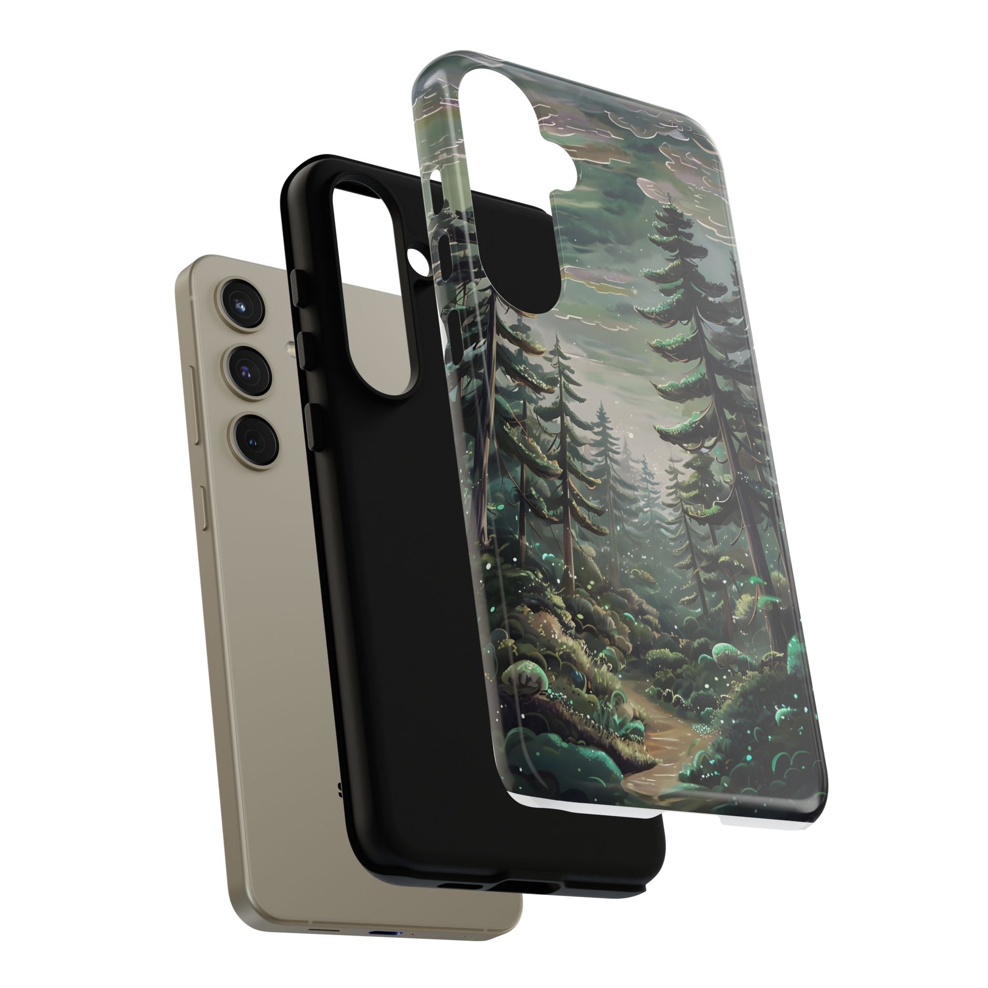 Phone Case, Whimsical Anime Forest Illustration Brimming With Enchantment, Tough Protective Cover, Unique Gift, Trendy