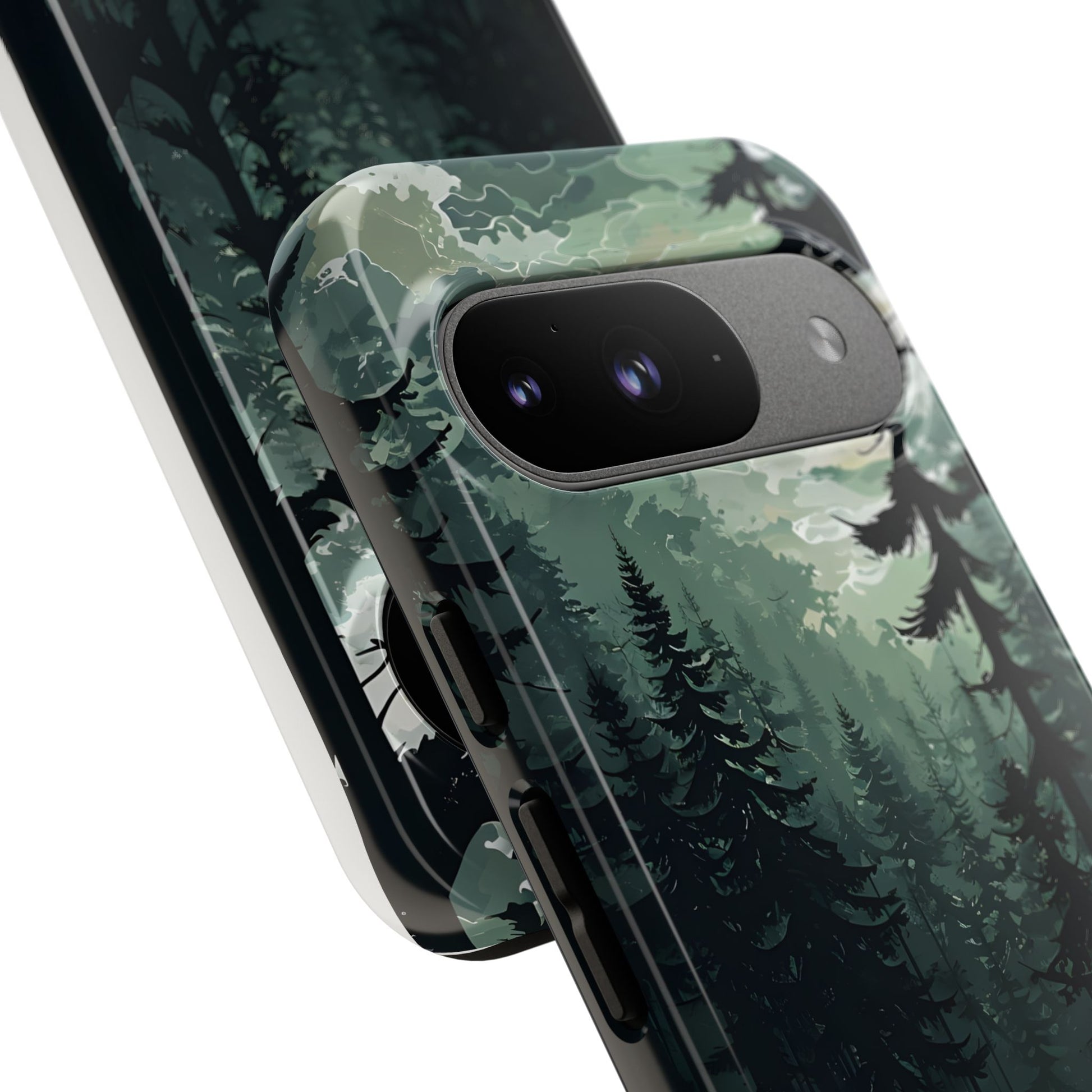 Phone Case, Serene Forest Landscape Digital Illustration Phone Case Cover, Tough Protective Cover, Unique Gift, Trendy