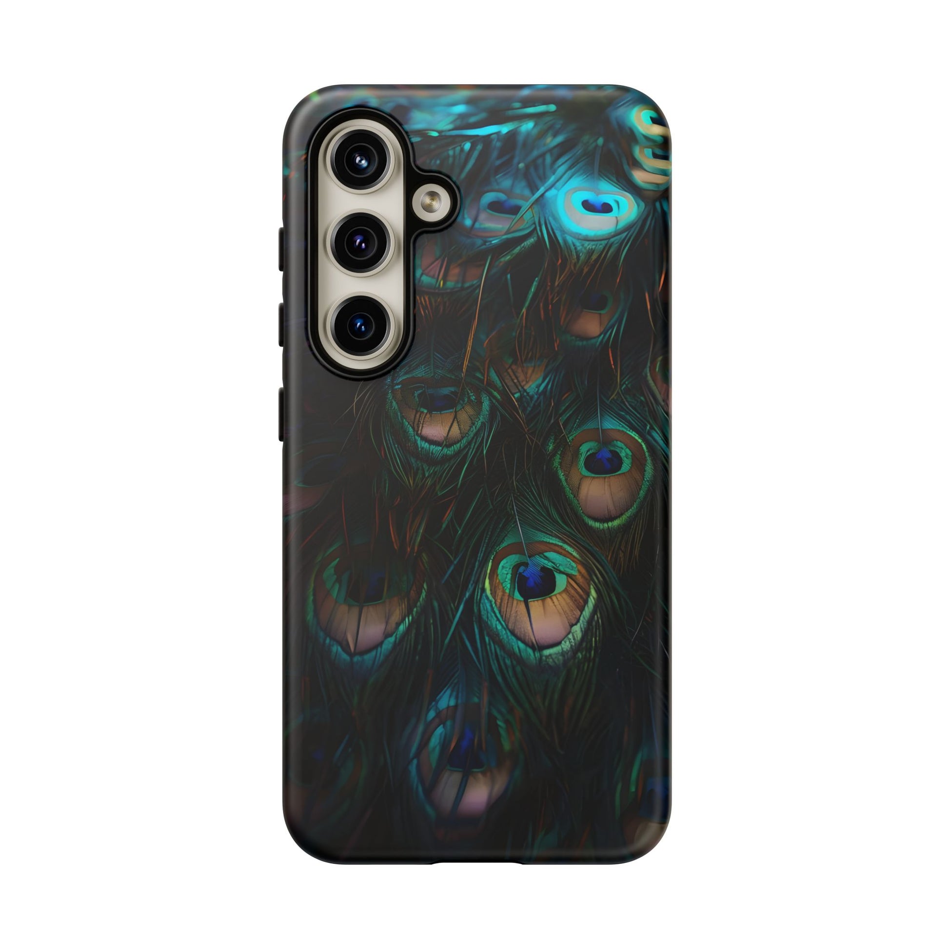 Phone Case, Close Up Peacock Feathers Design, Protective Cover, Unique Gift, Stylish Accessory, Nature Lover Gift, Feather Print Case