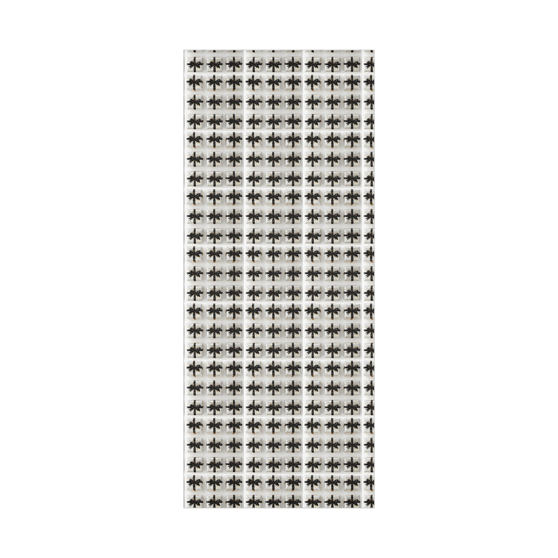 Wrapping Paper, Elegantly Wrapped Gifts On White Background with Black Bows - Gift Wrap Rolls, Eco-Friendly Gift Wrap, Holiday